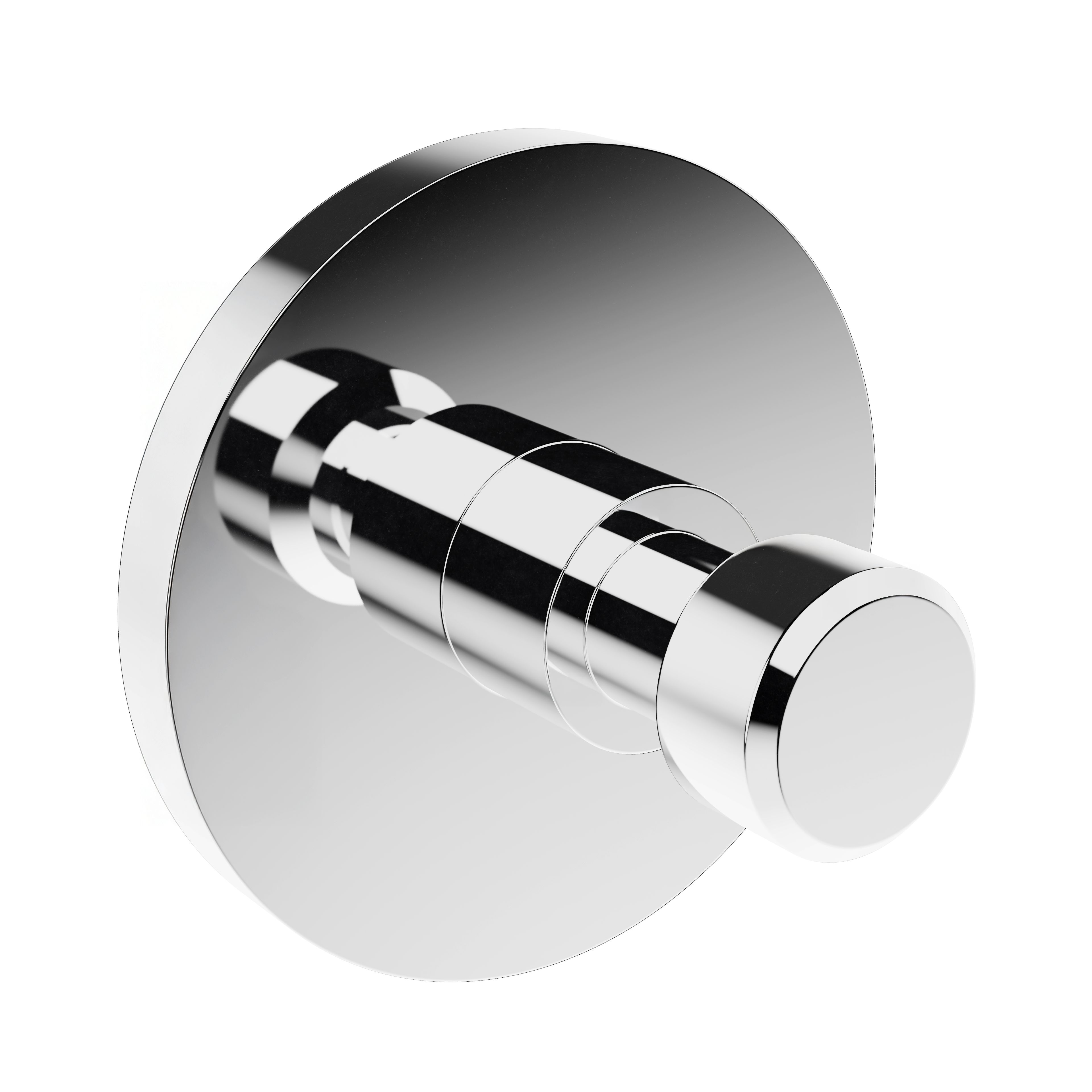 The Mio Wall Mounted Round Back Plate For Robe Hook & Toilet Brush Holder