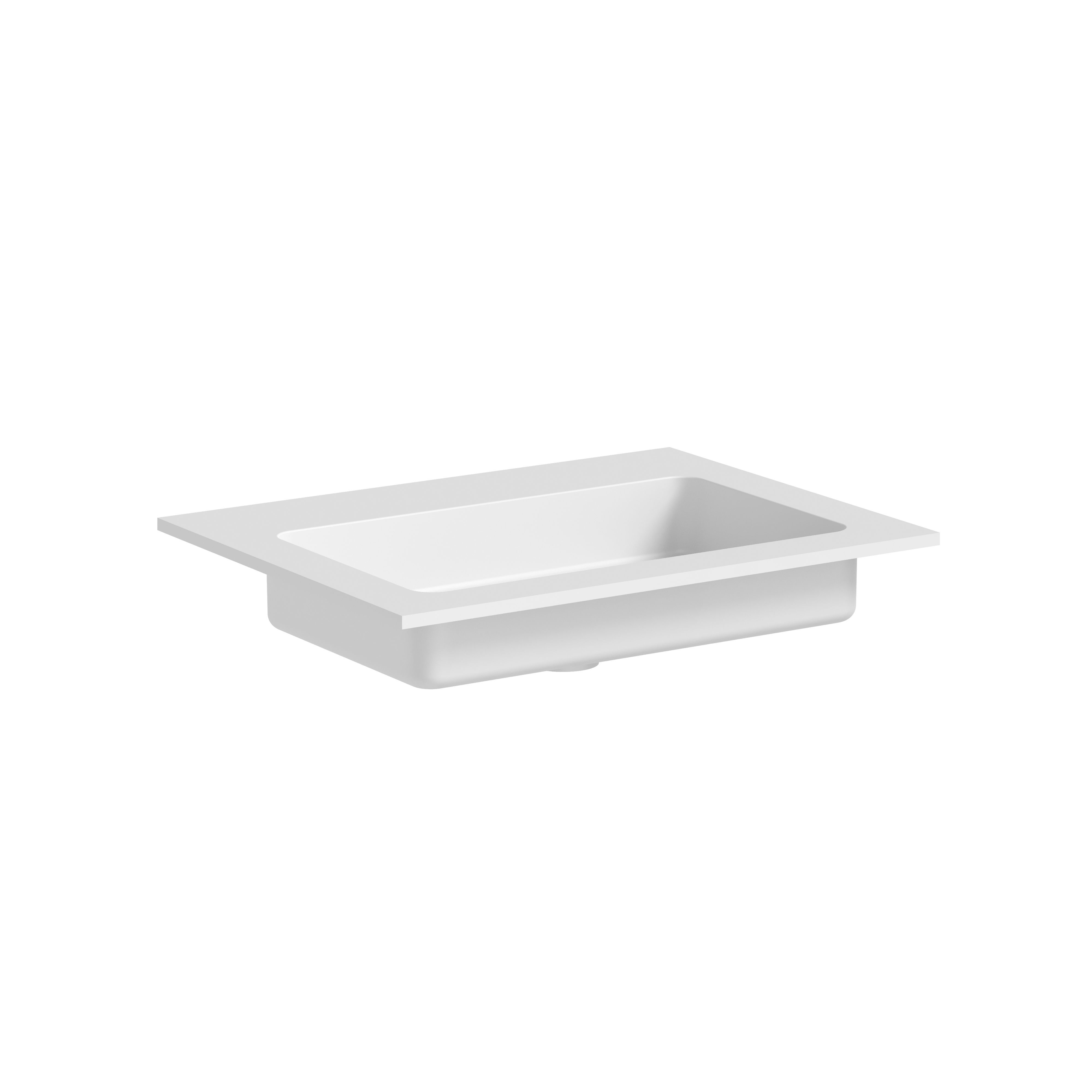The Anara Solid Surface with Integrated Basin 610 x 460 x 12mm Matt White