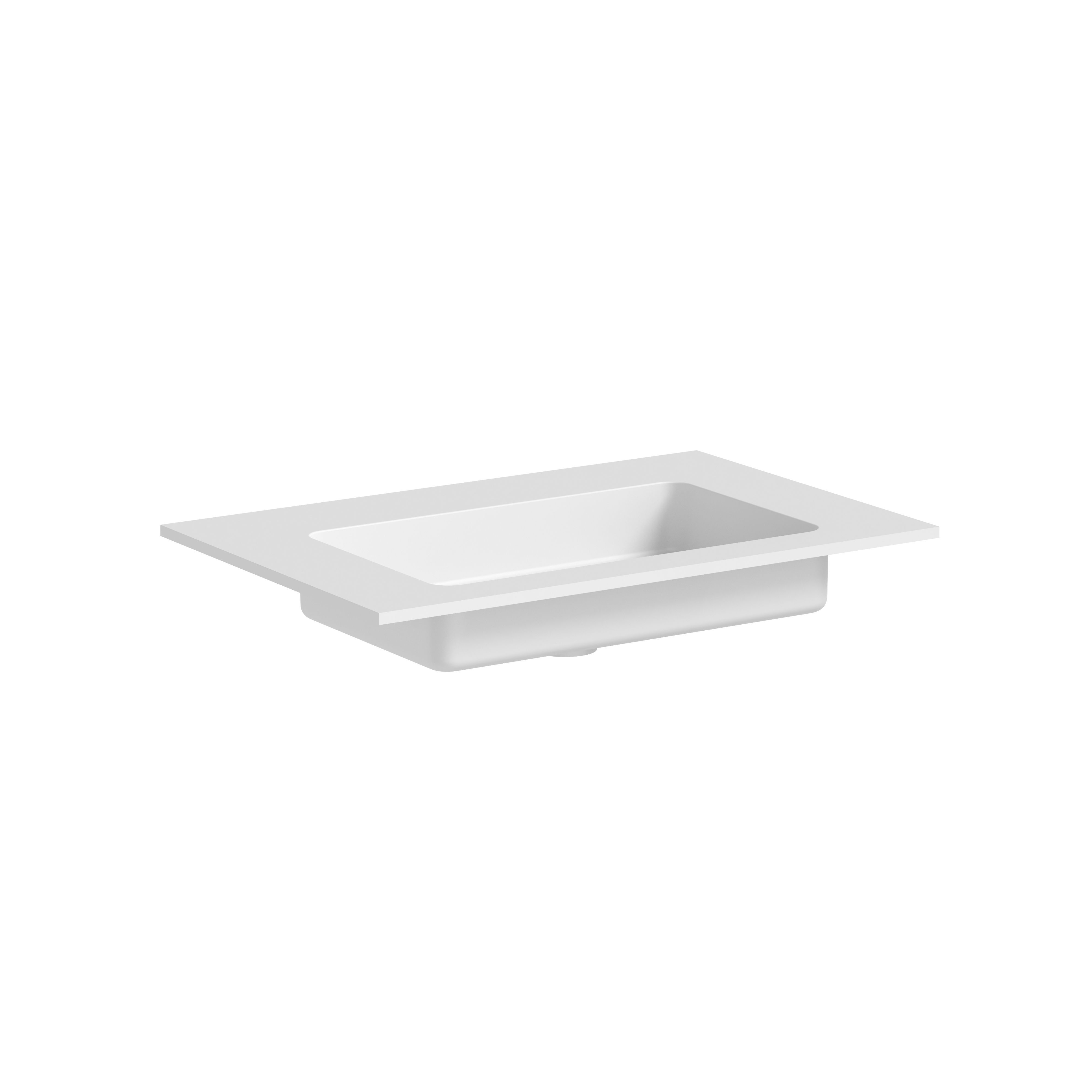 The Anara Solid Surface with Integrated 490 x 290mm Basin 710 x 460 x 12mm Matt White