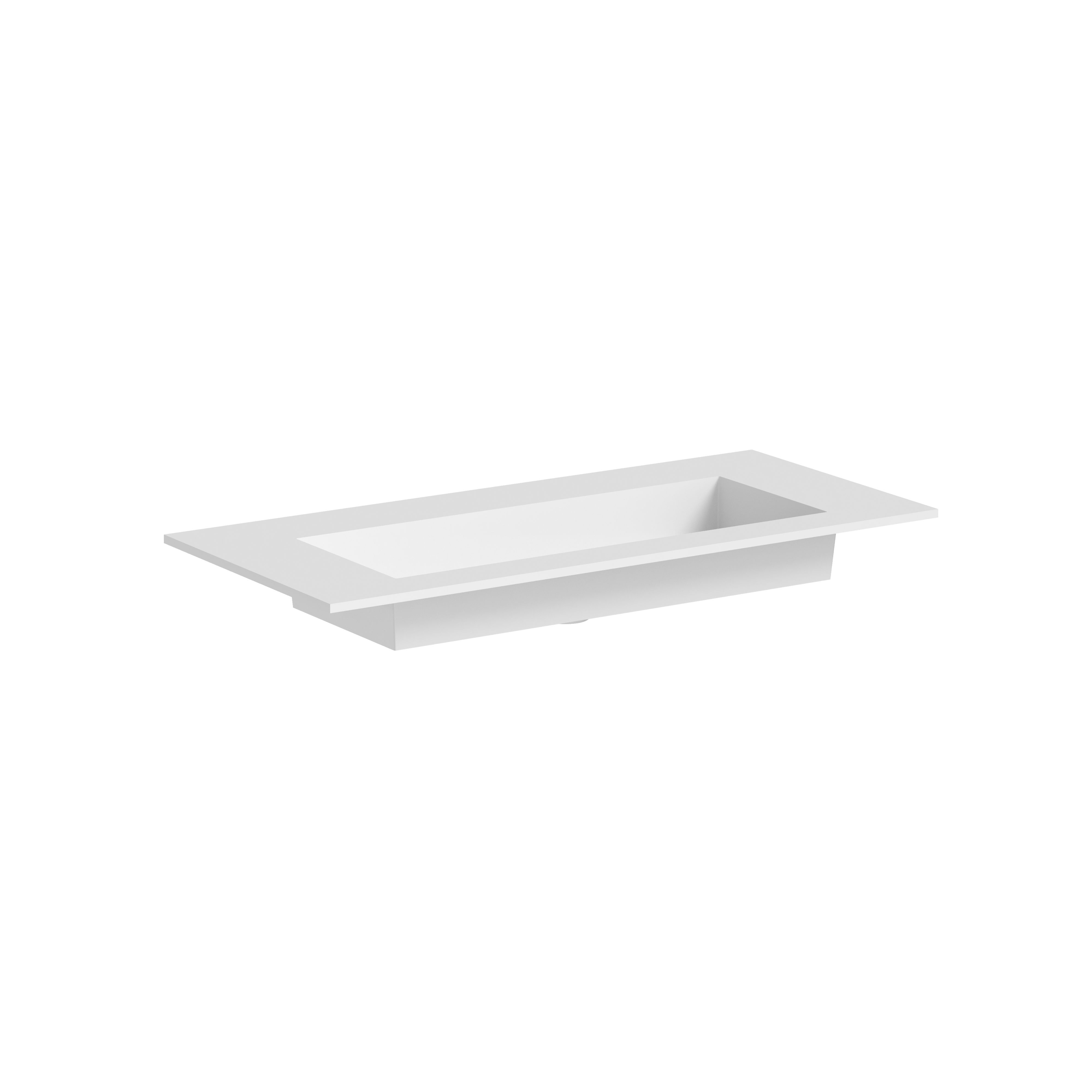 The Anara Solid Surface with Integrated 720 x 280mm Basin 1010 x 460 x 12mm Matt White