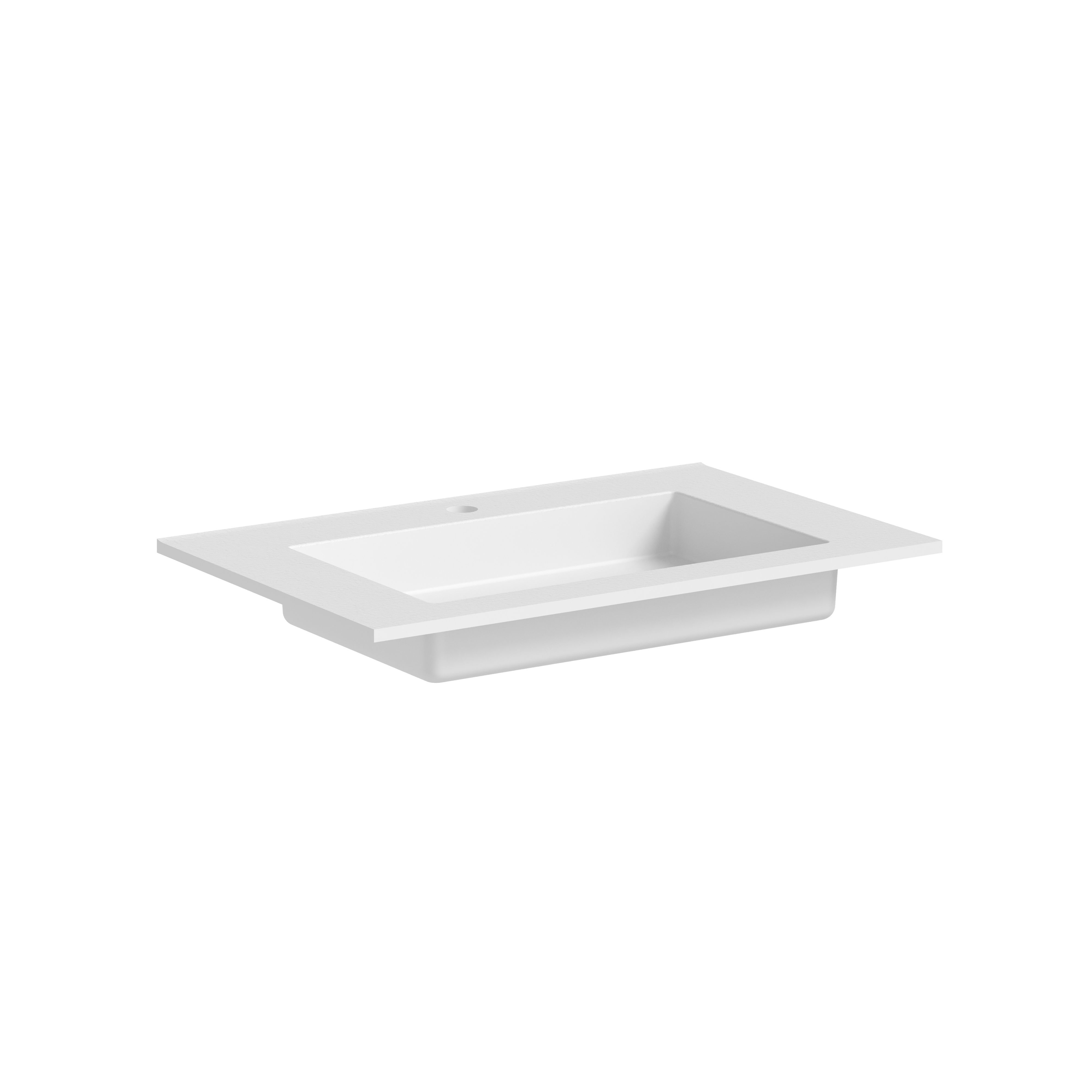 The Kiri Textured Countertop with Integrated Basin 710x460x105mm Matt White