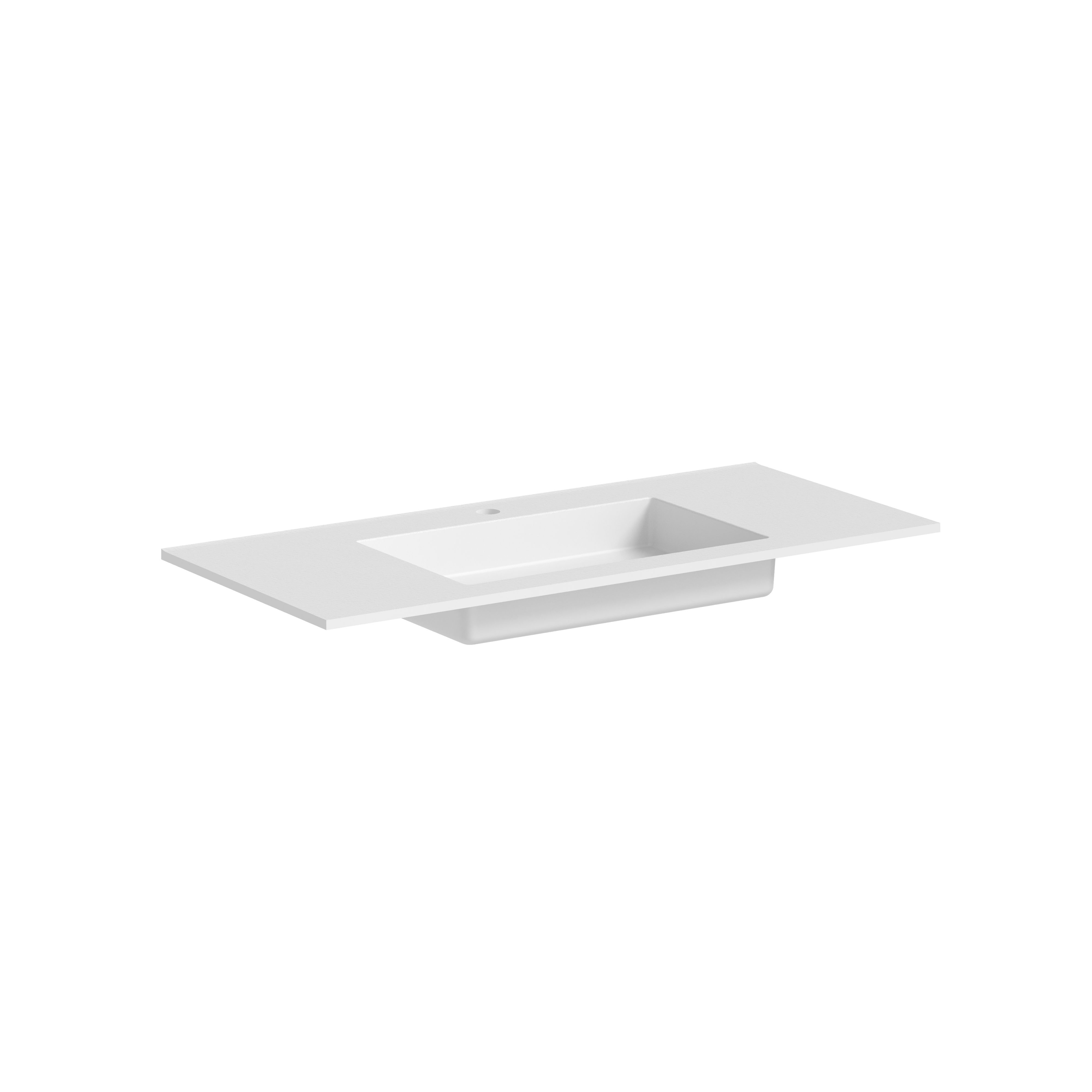 The Kiri Textured Countertop with Integrated Basin 1010x460x105mm Matt White