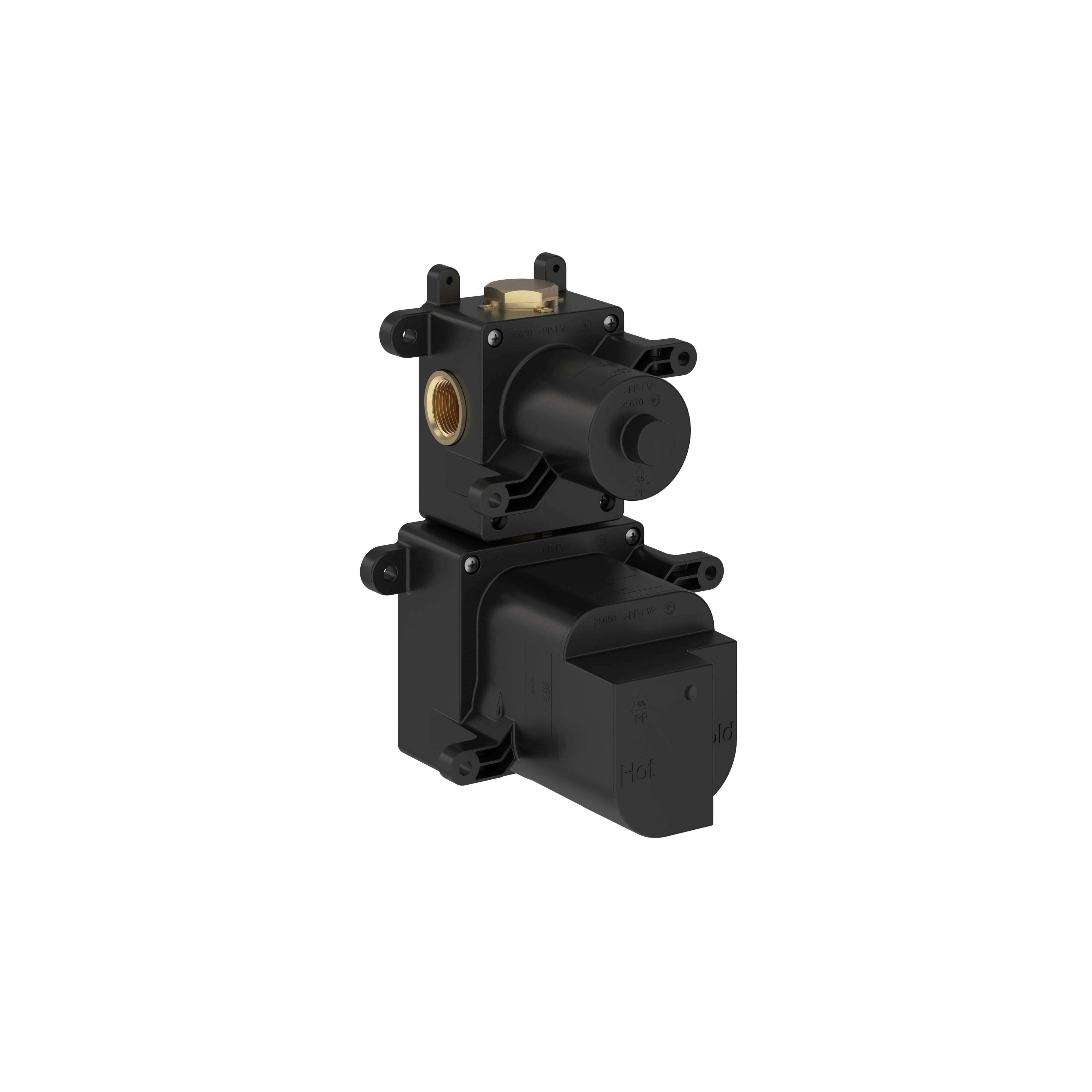 The Kano 2D Outlet 2 Handle Square Shower Valve