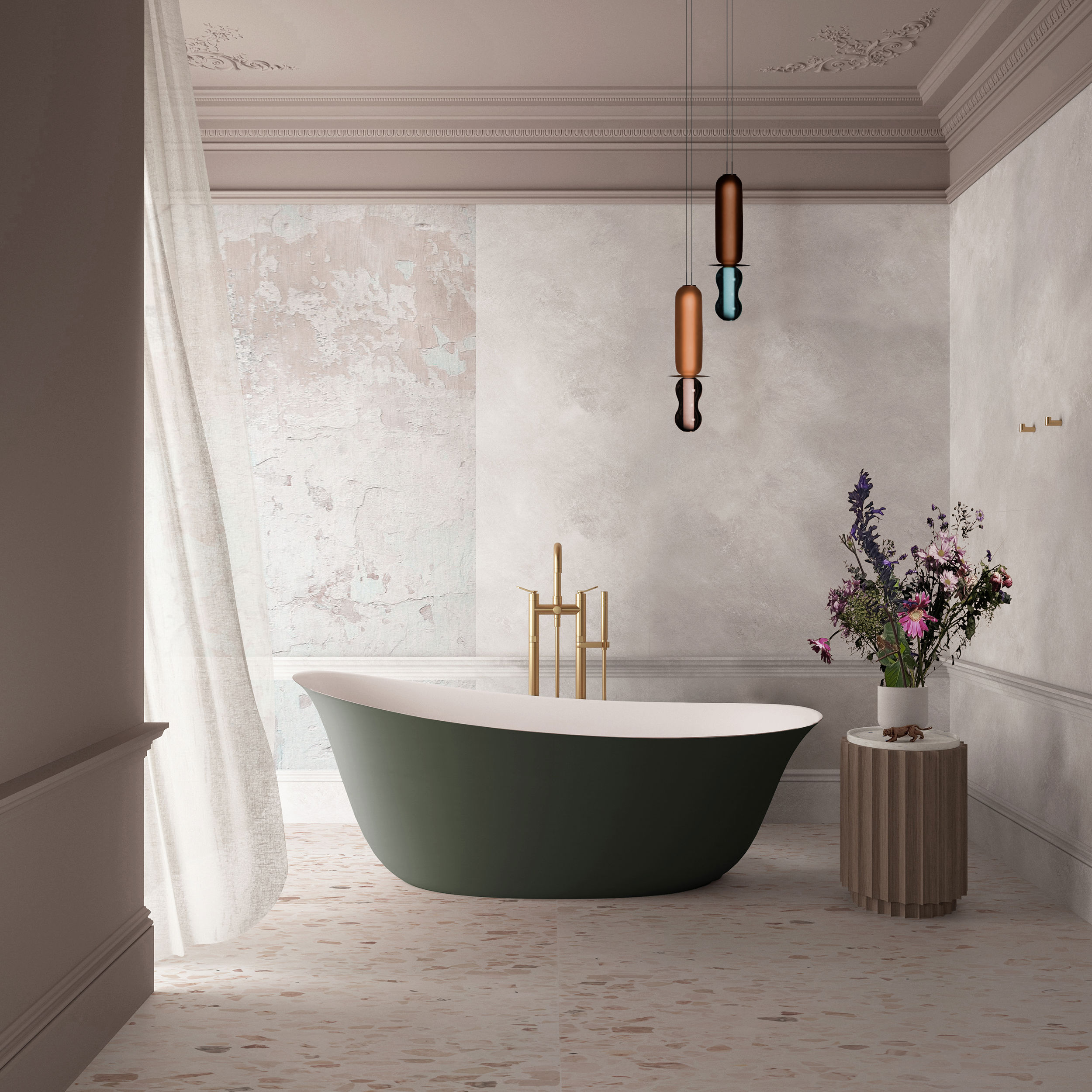 The Mora Freestanding Bath Integrated Overflow 1800