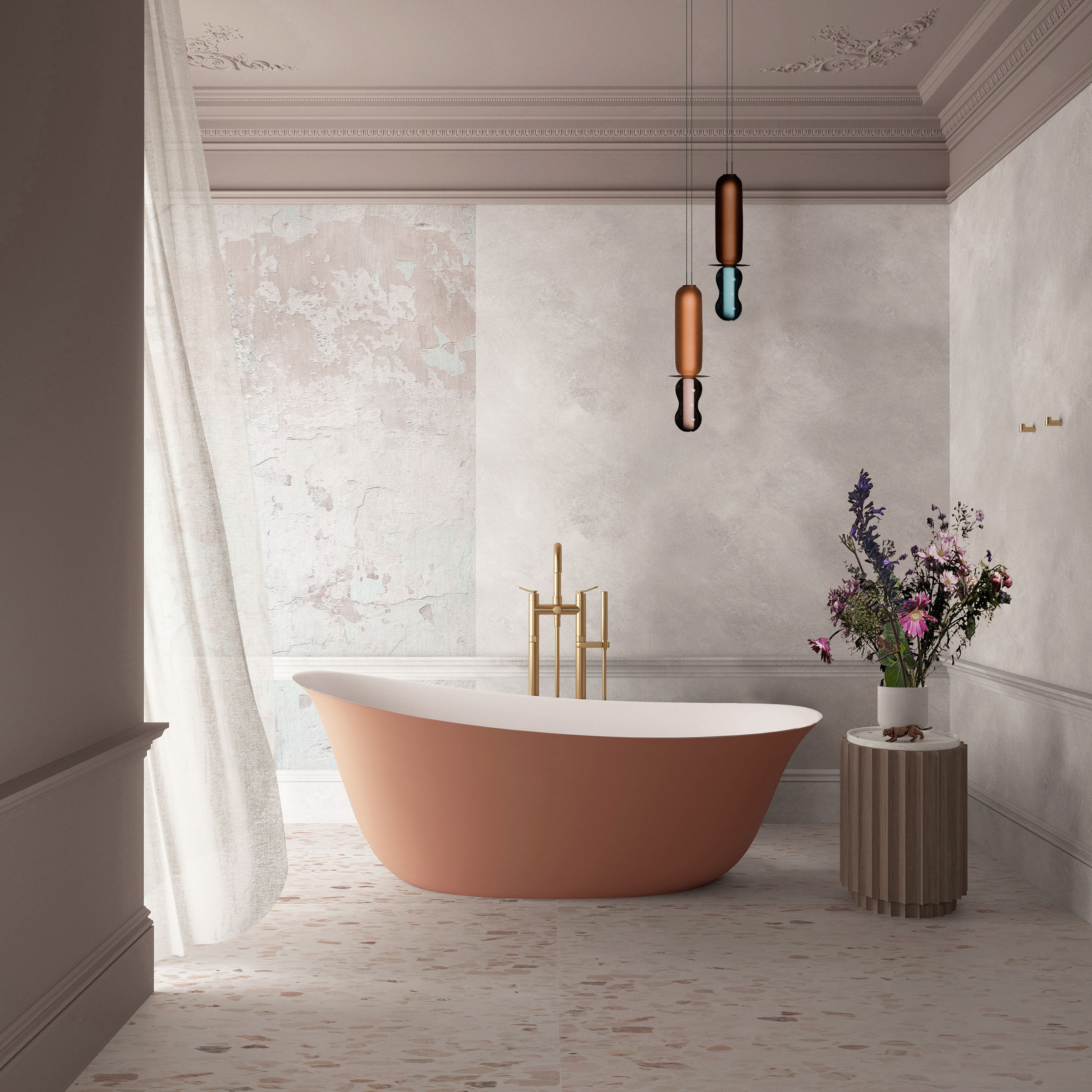 The Mora Freestanding Bath Integrated Overflow 1800