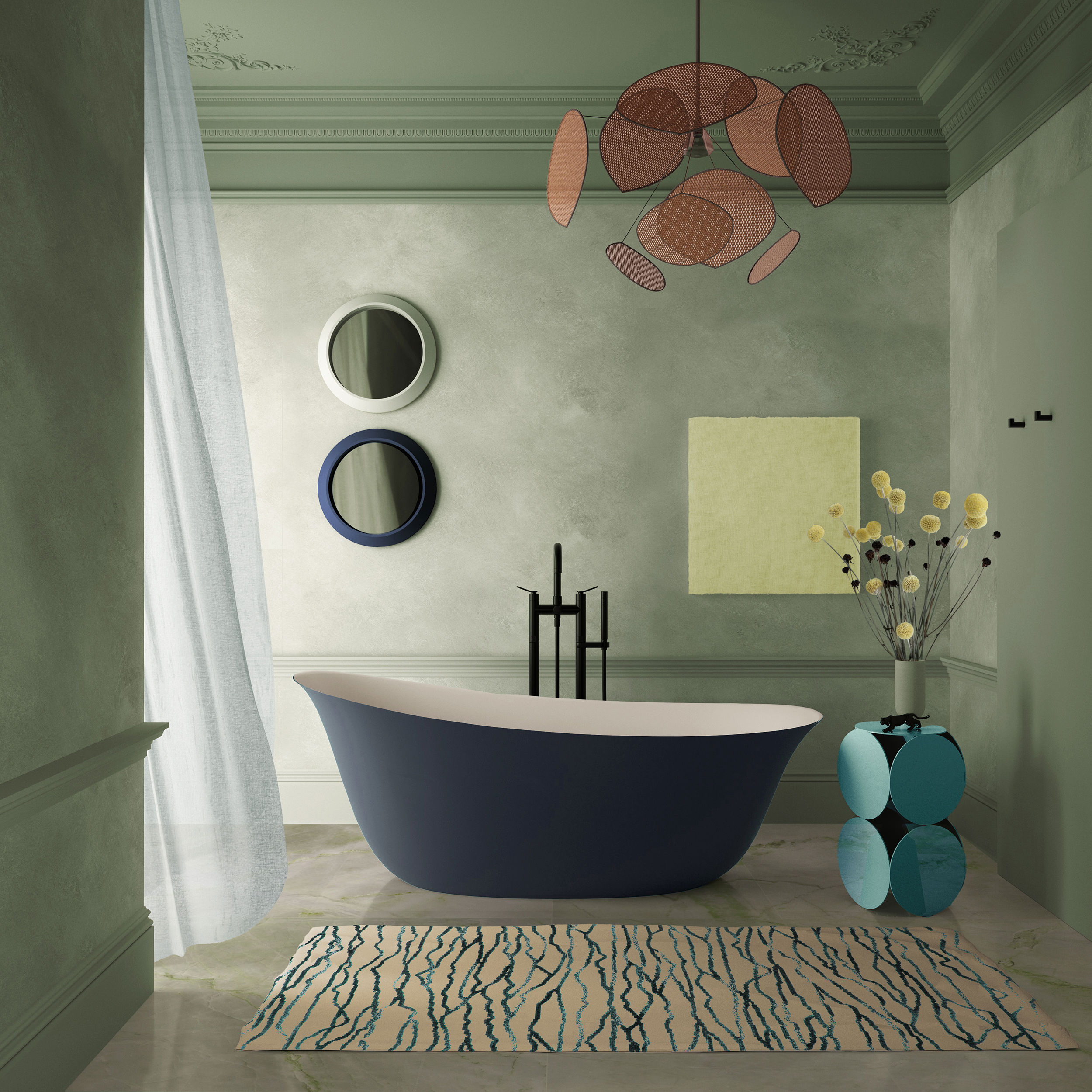 The Mora Freestanding Bath Integrated Overflow 1800