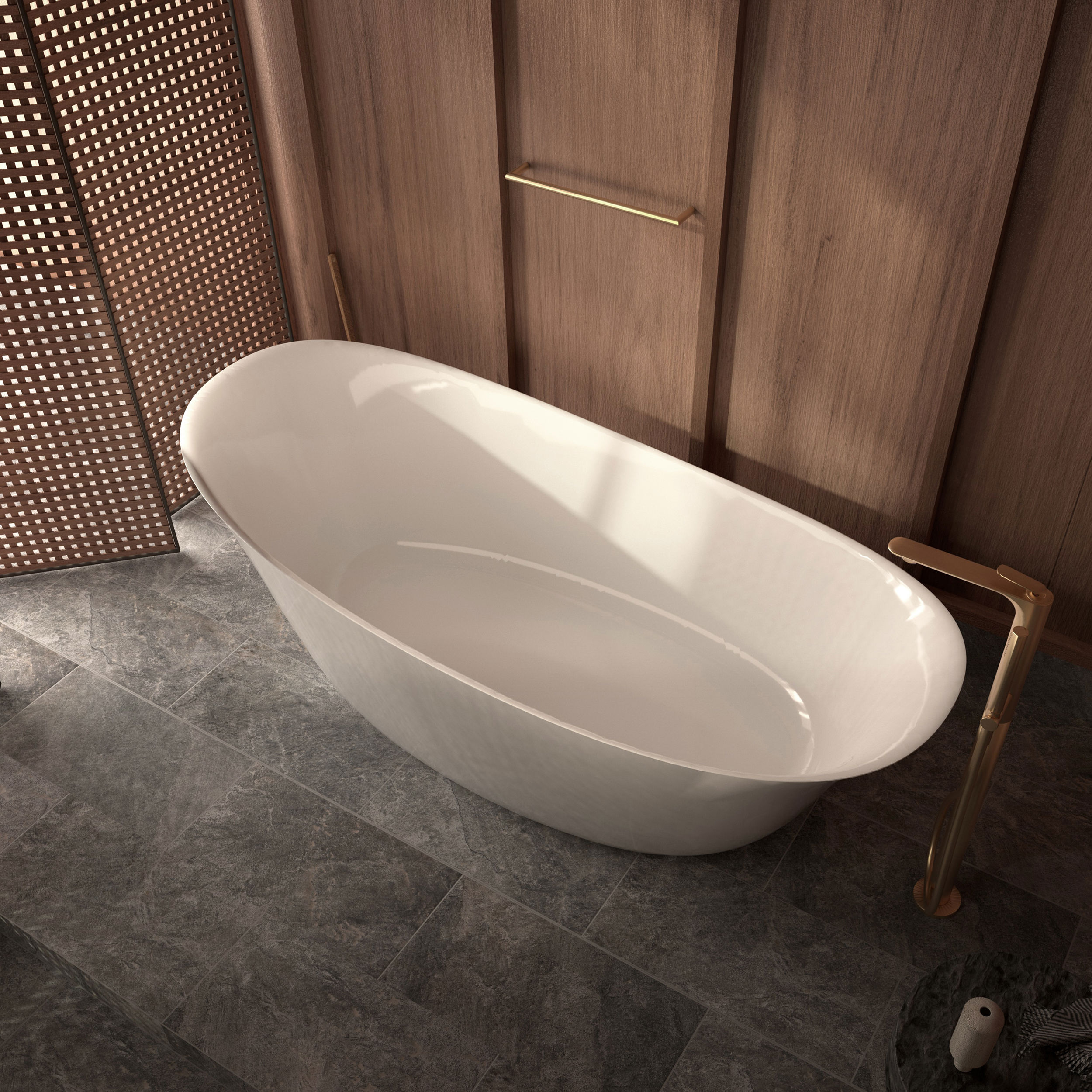 The Mora Freestanding Bath Integrated Overflow 1800