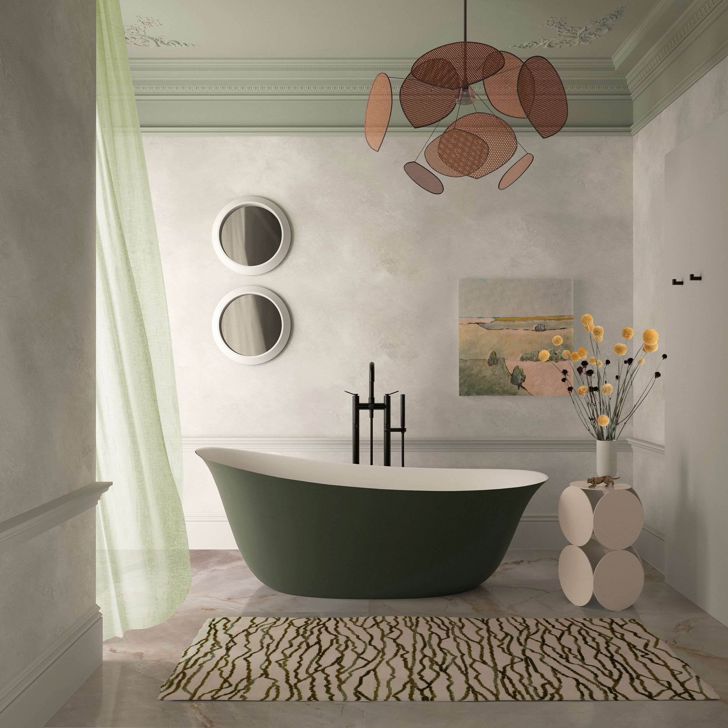 The Mora Freestanding Bath Integrated Overflow 1800