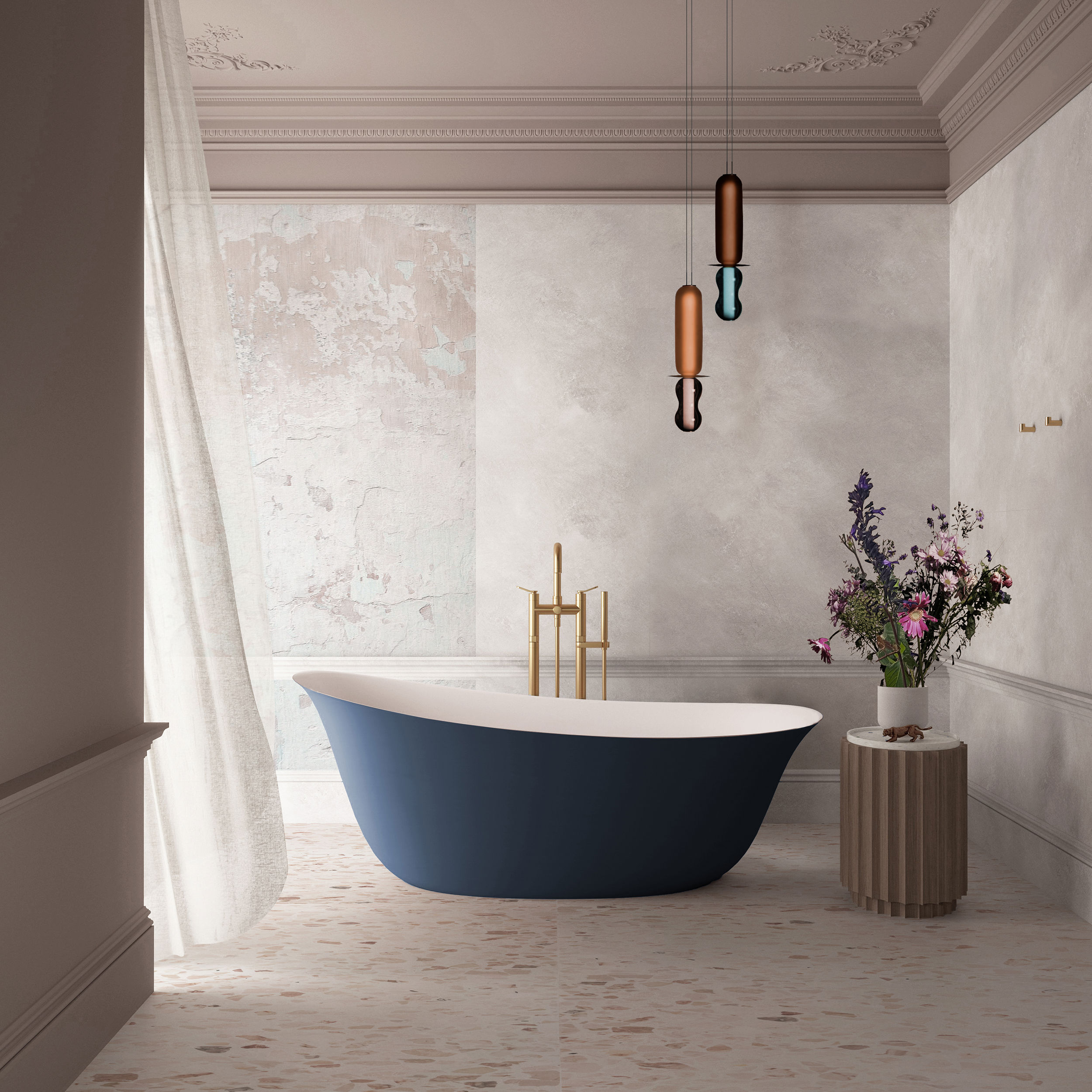 The Mora Freestanding Bath Integrated Overflow 1800