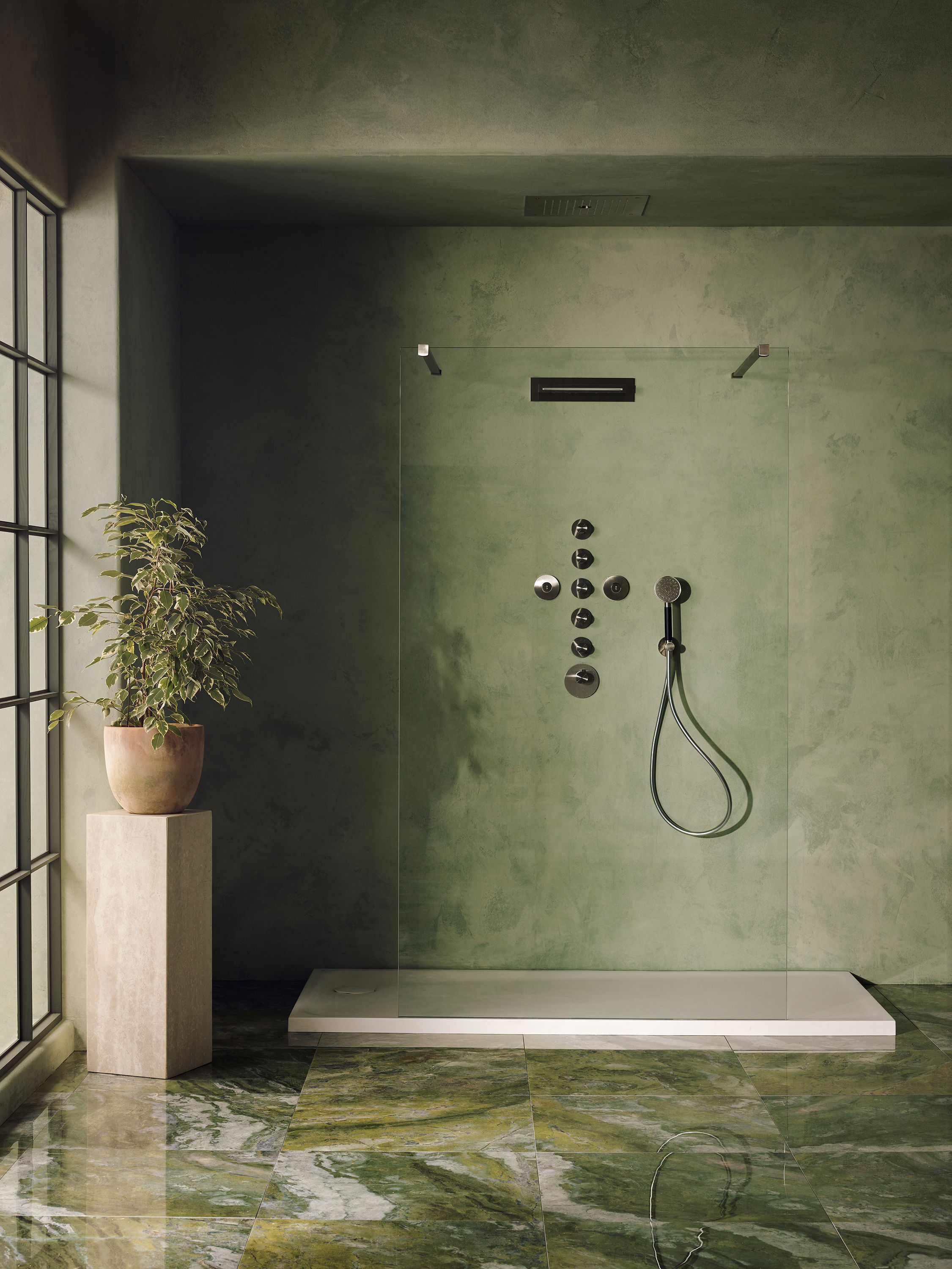 The Bardo 10mm Bracket Shower Glass Panel