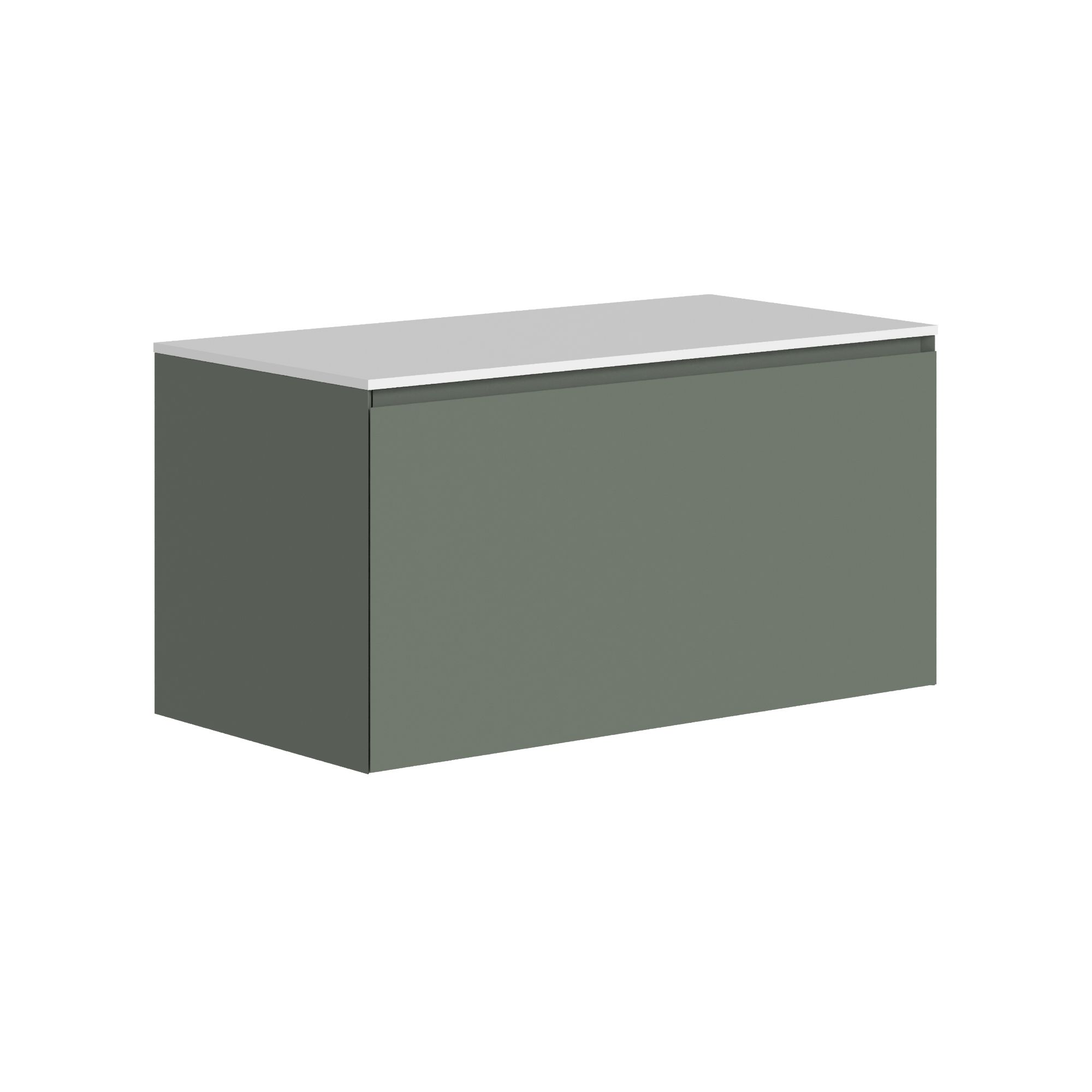 The Ellery Washbasin Pull Open Unit 1100x450mm With Solid Surface Countertop