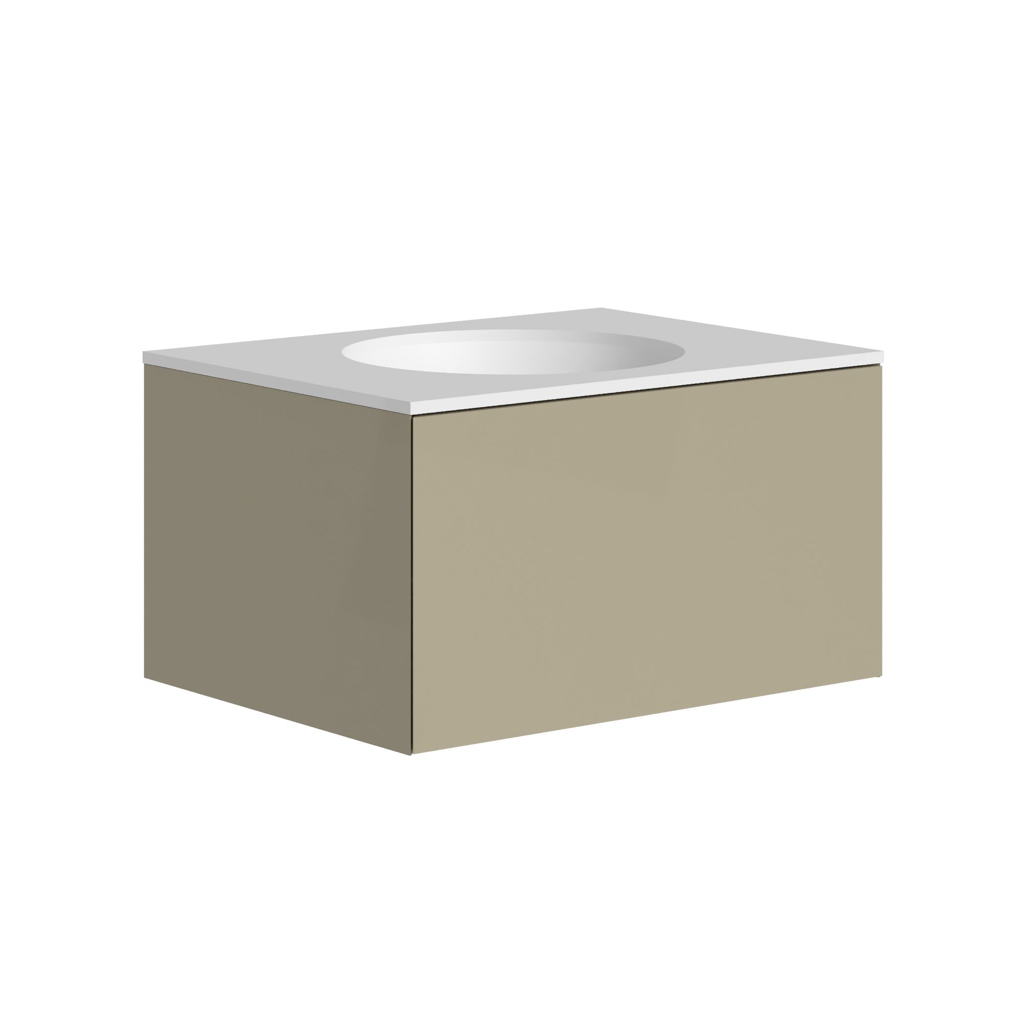 The Ellery Washbasin Push Open Unit 700x320mm With Integrated Circle Basin