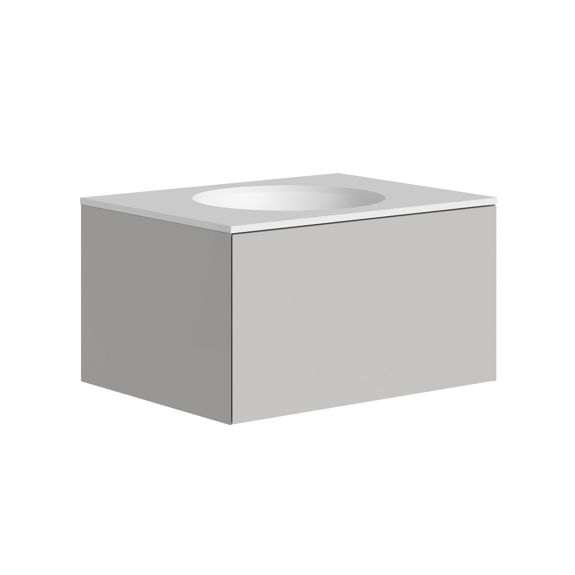 The Ellery Washbasin Push Open Unit 700x320mm With Integrated Circle Basin