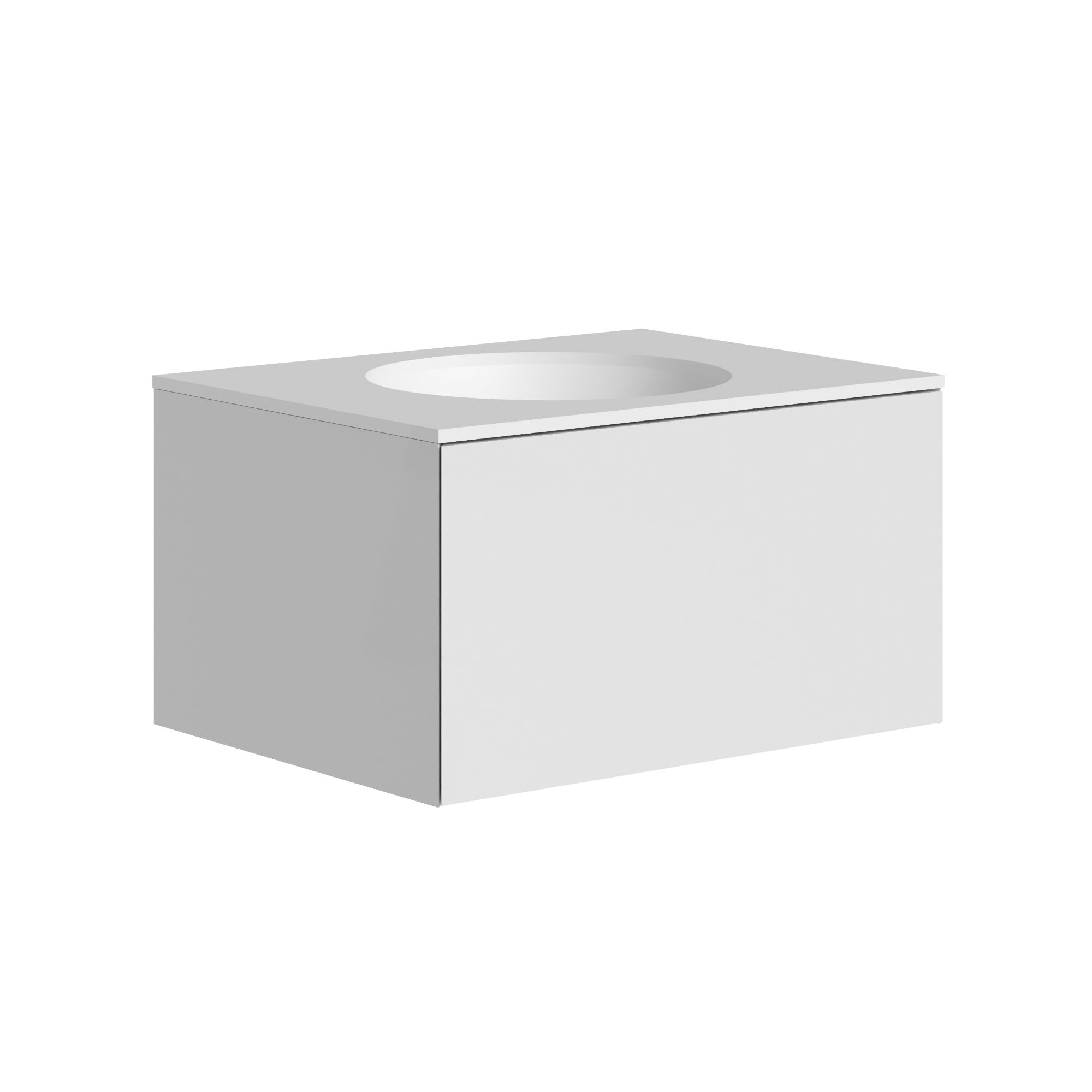 The Ellery Washbasin Push Open Unit 700x320mm With Integrated Circle Basin