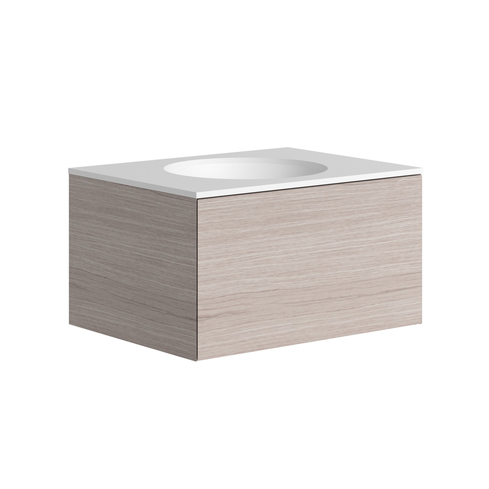 The Ellery Washbasin Push Open Unit 700x320mm With Integrated Circle Basin