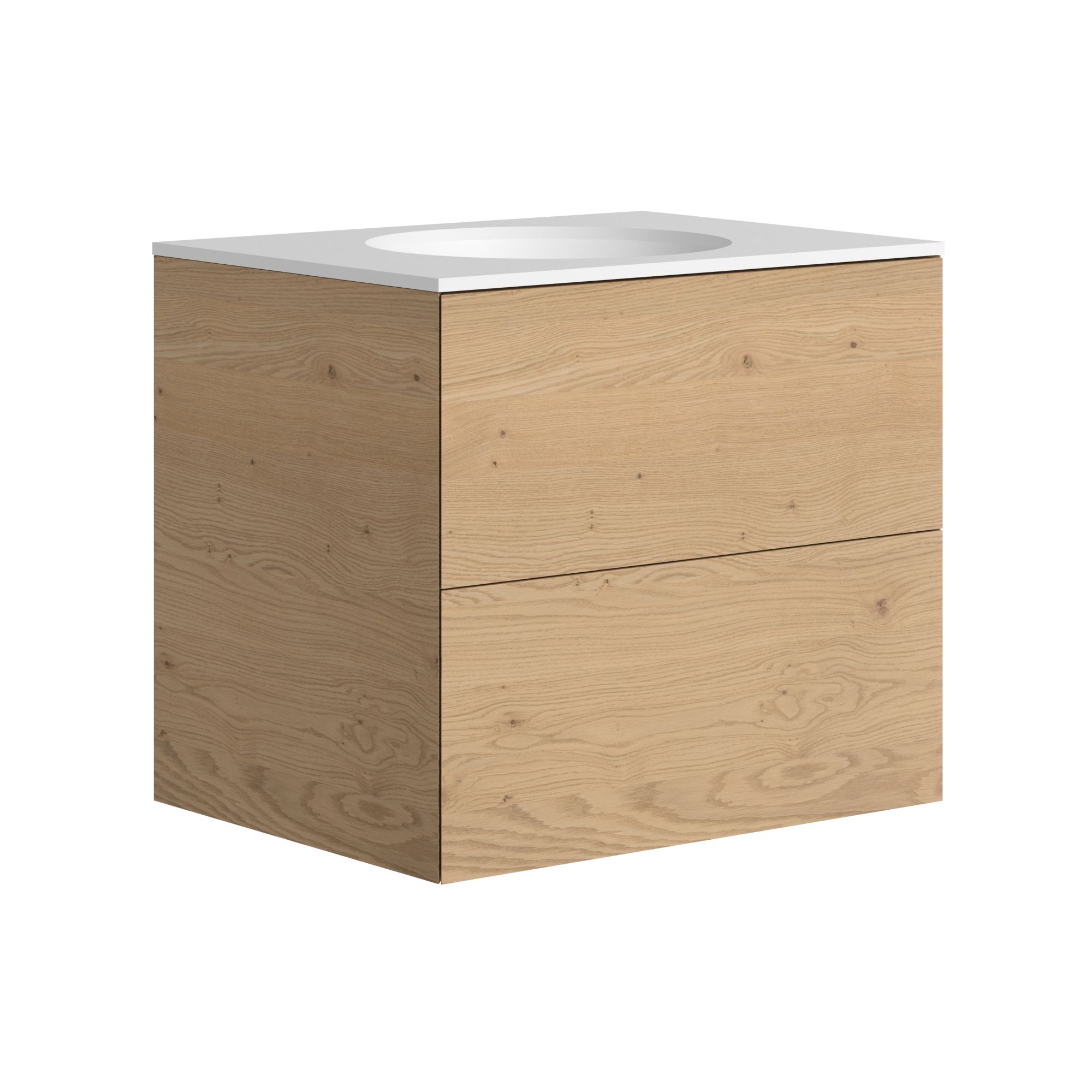 The Ellery Washbasin Push Open Unit 800x520mm with Circle Basin