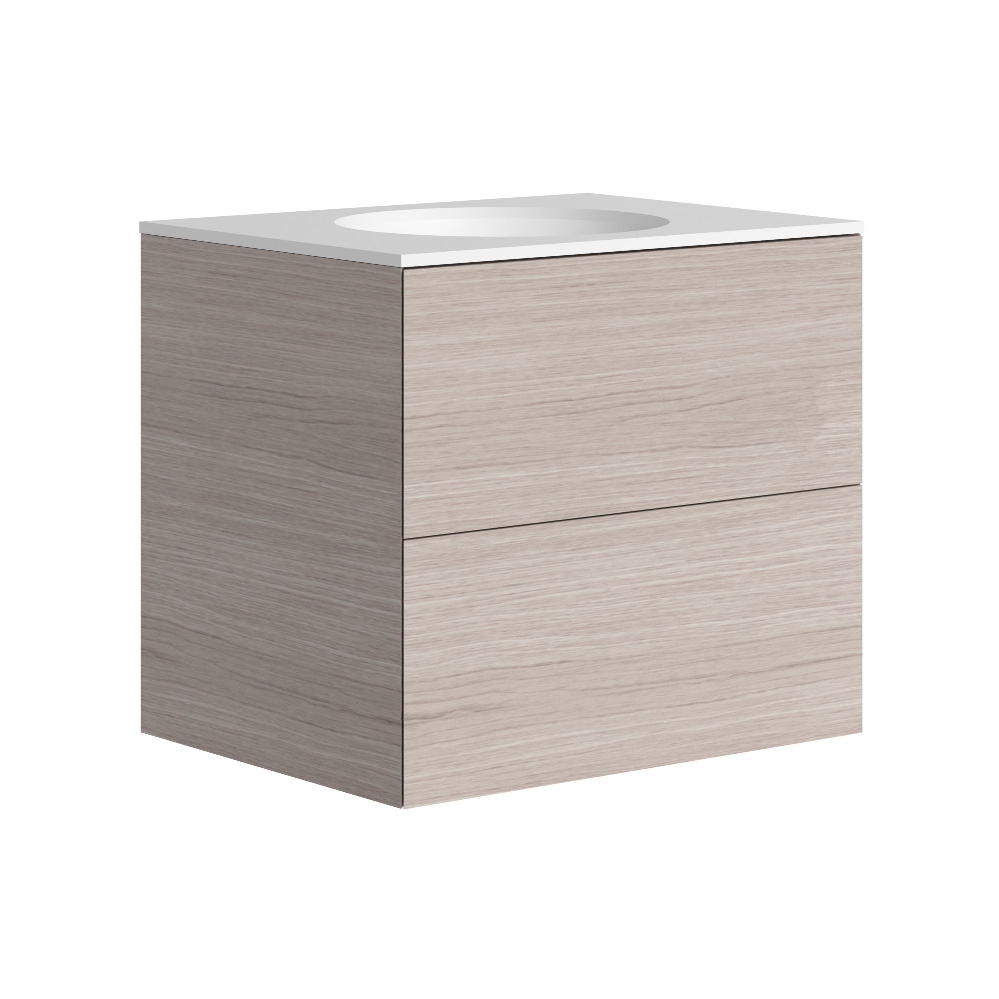 The Ellery Washbasin Push Open Unit 800x520mm with Circle Basin