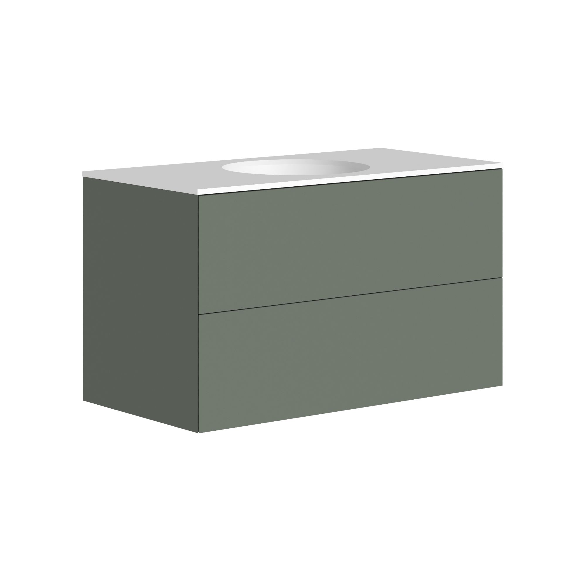 The Ellery Washbasin Push Open Unit 1000x520mm with Circle Basin