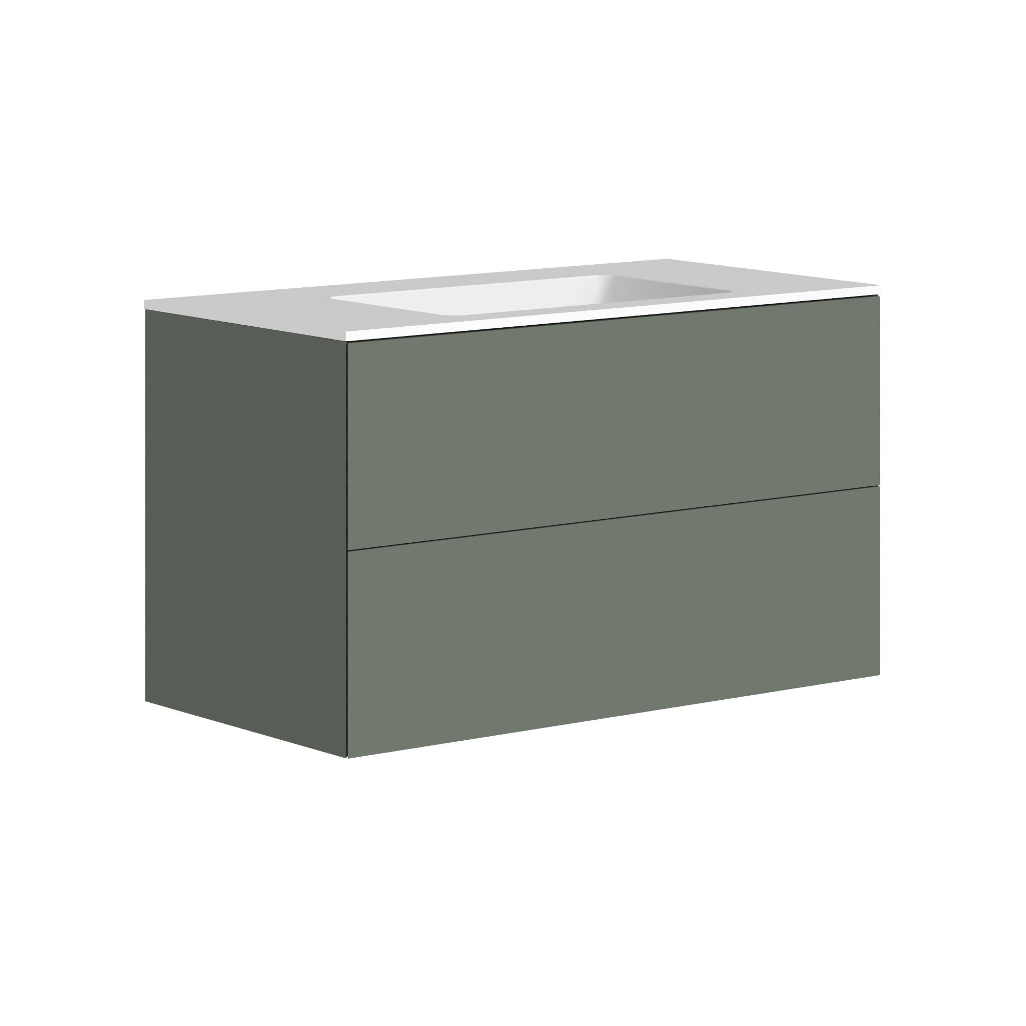 The Ellery Washbasin Push Open Unit 1100x520mm with Integrated Basin