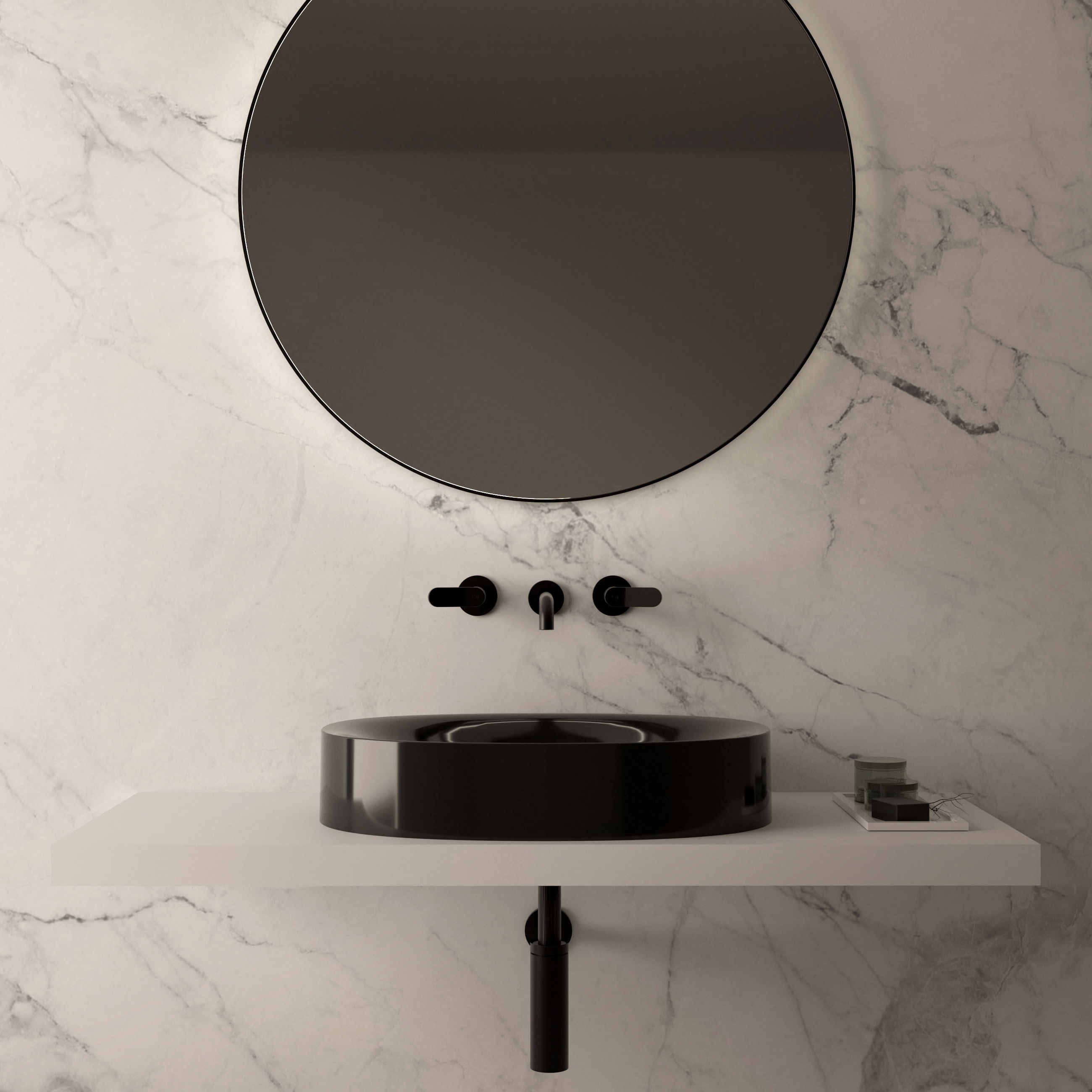 The Benton Countertop Basin & Waste Cover 600x400mm