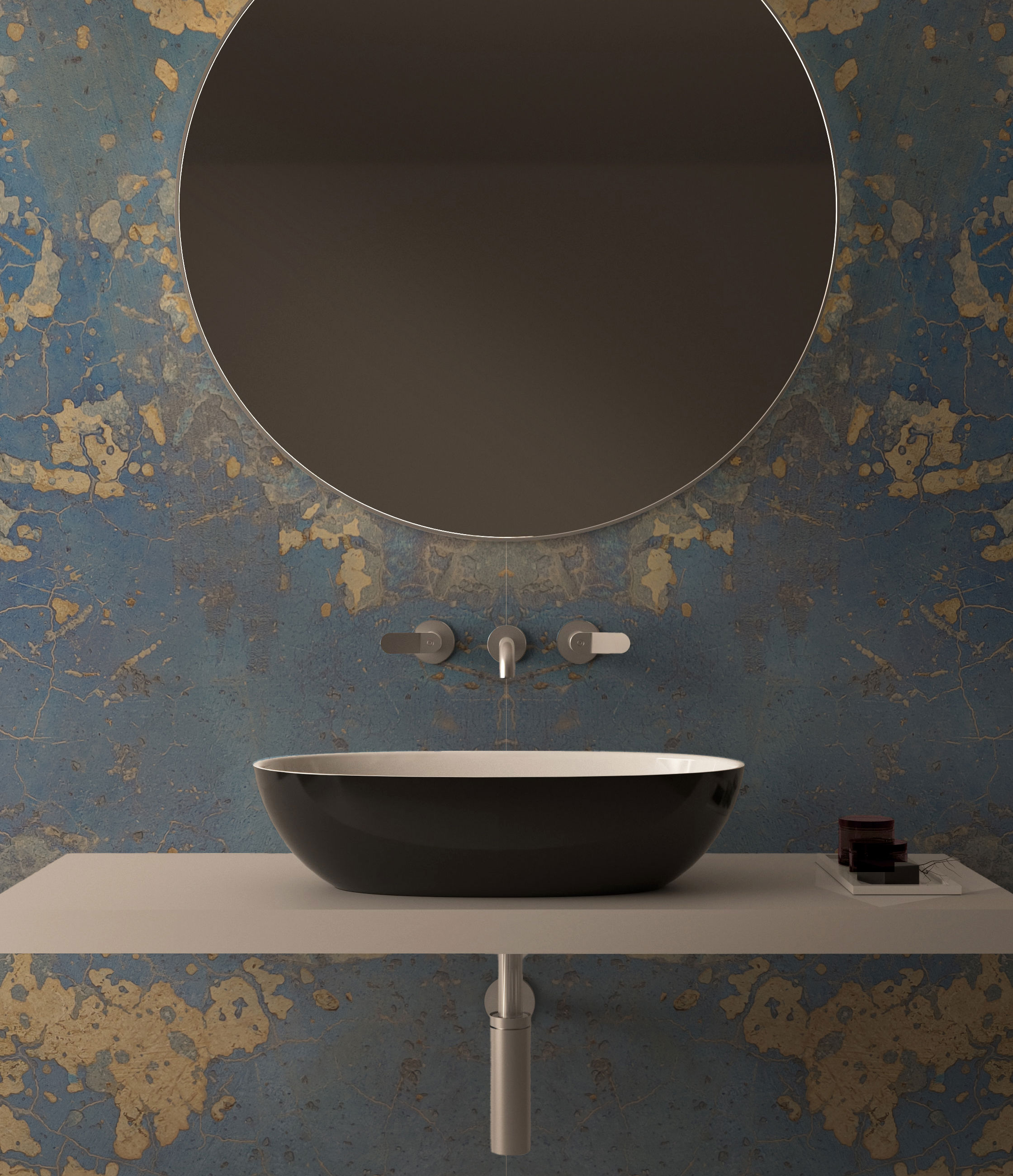 The Dalia Countertop Basin & Waste Cover 600x360mm