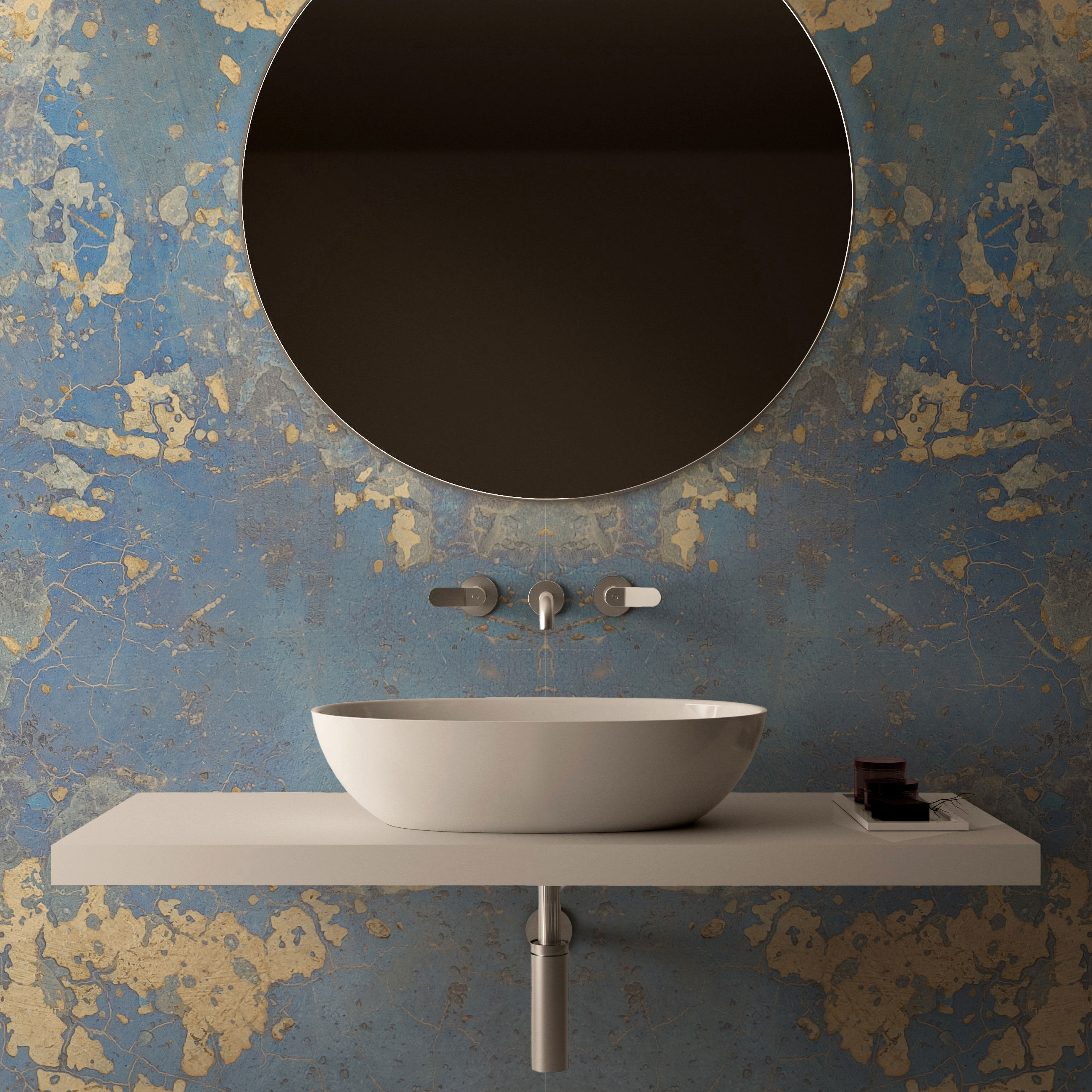 The Dalia Countertop Basin & Waste Cover 600x360mm