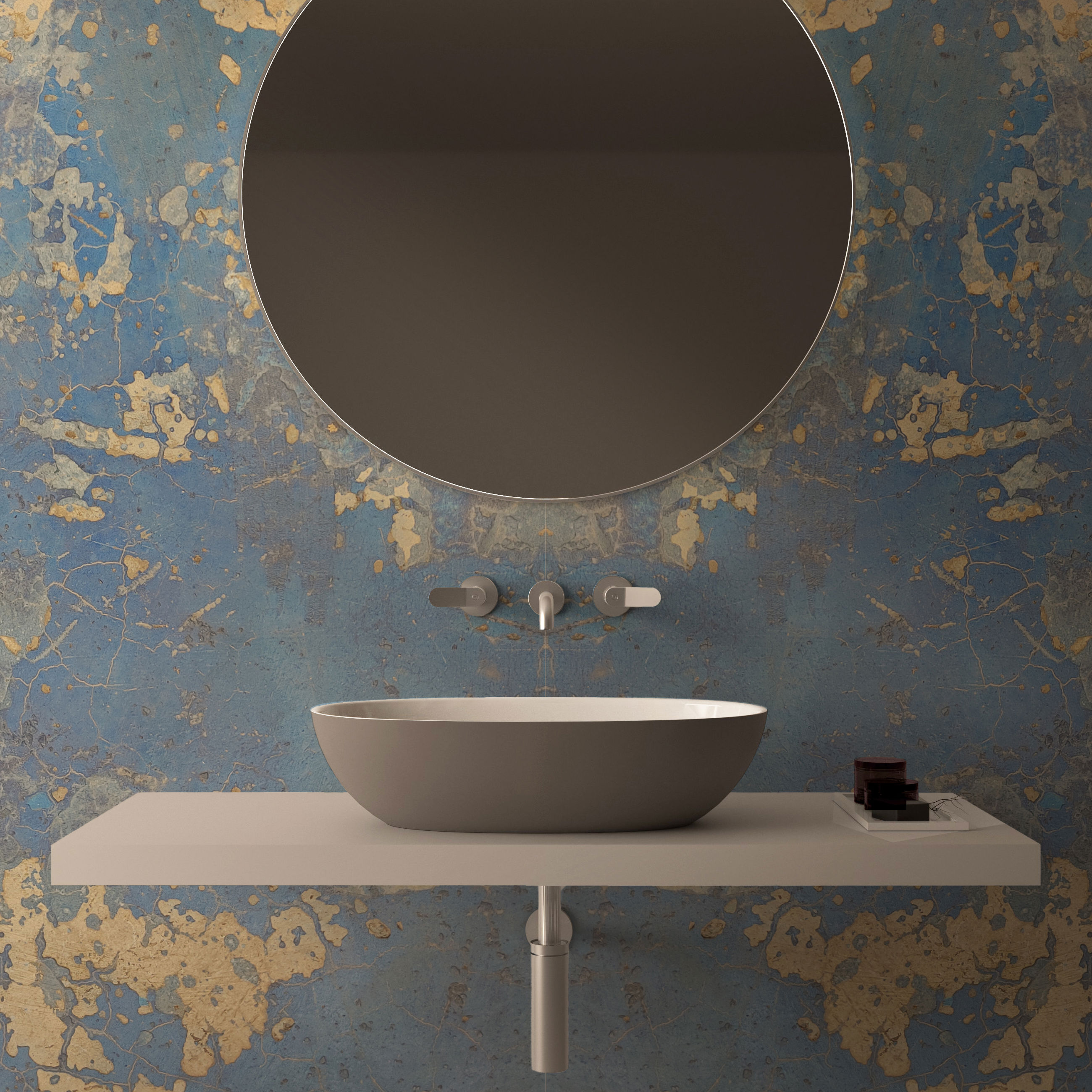 The Dalia Countertop Basin & Waste Cover 600x360mm