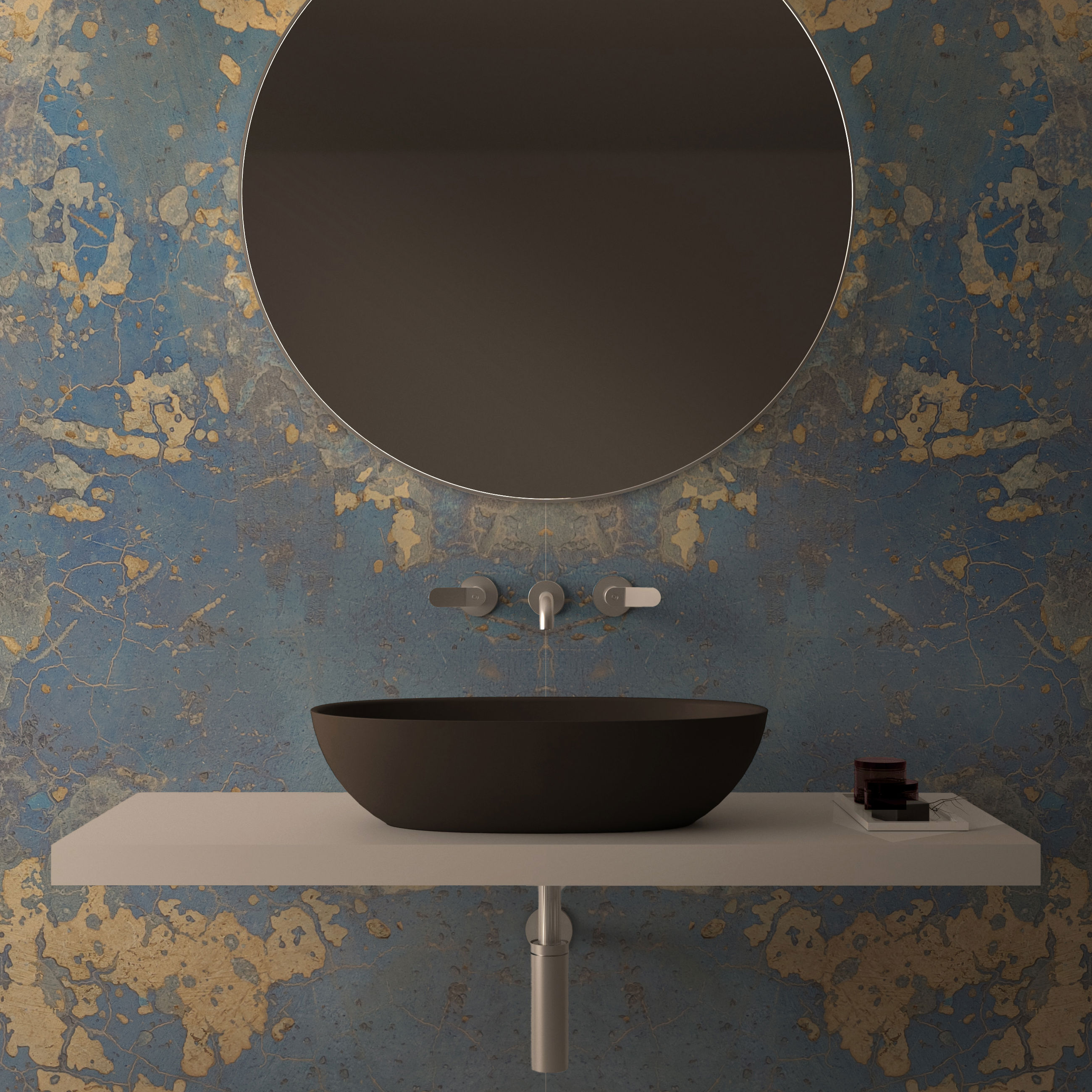 The Dalia Countertop Basin & Waste Cover 600x360mm