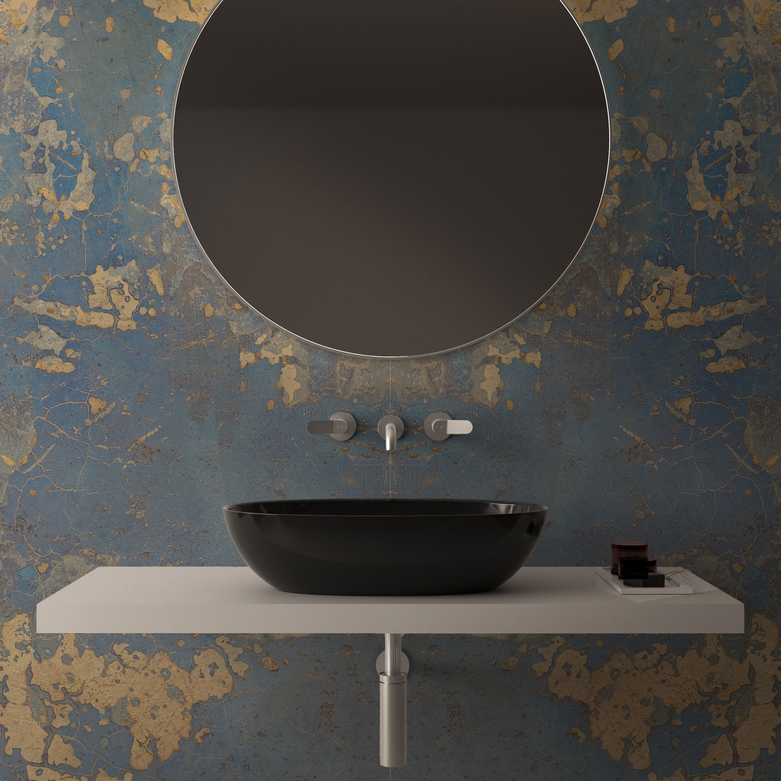 The Dalia Countertop Basin & Waste Cover 600x360mm