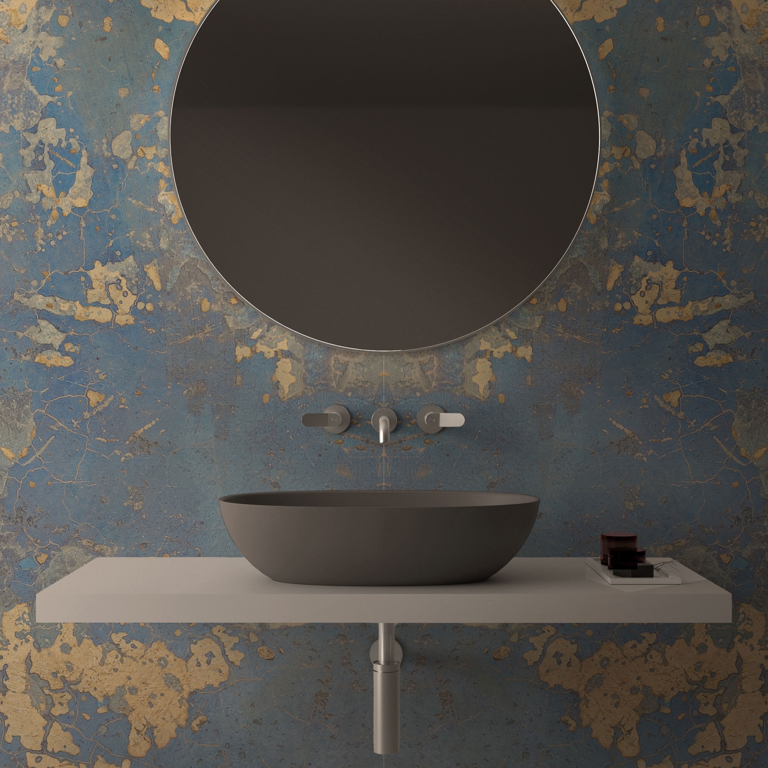 The Dalia Countertop Basin & Waste Cover 600x360mm