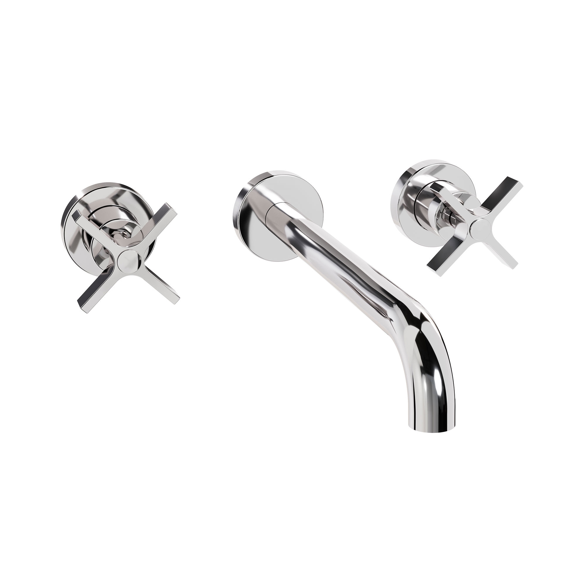 The Clover Basin 3H Wall Mounted Tap Set