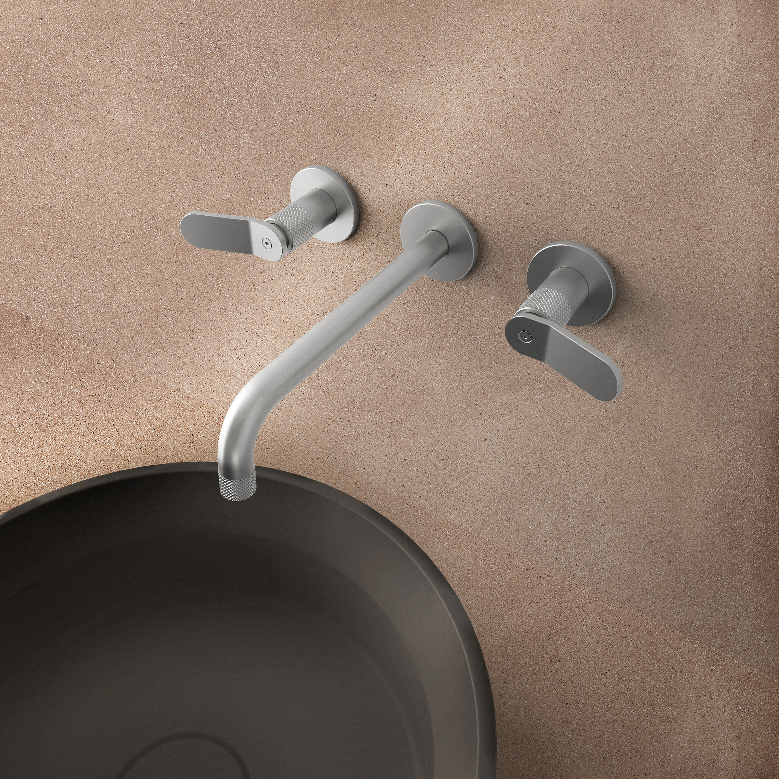 The Calix Basin 3H Wall Mounted Tap Set