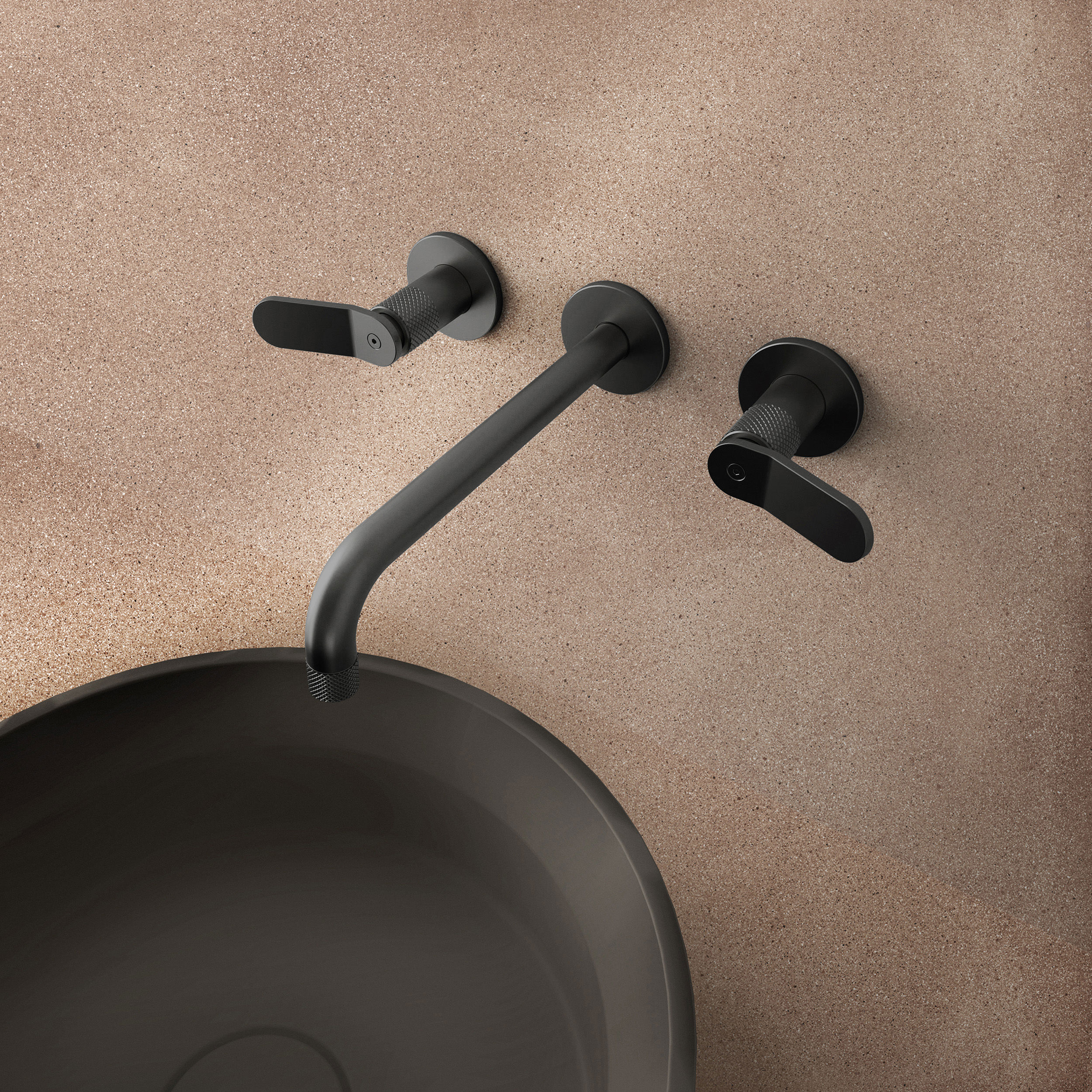 The Calix Basin 3H Wall Mounted Tap Set