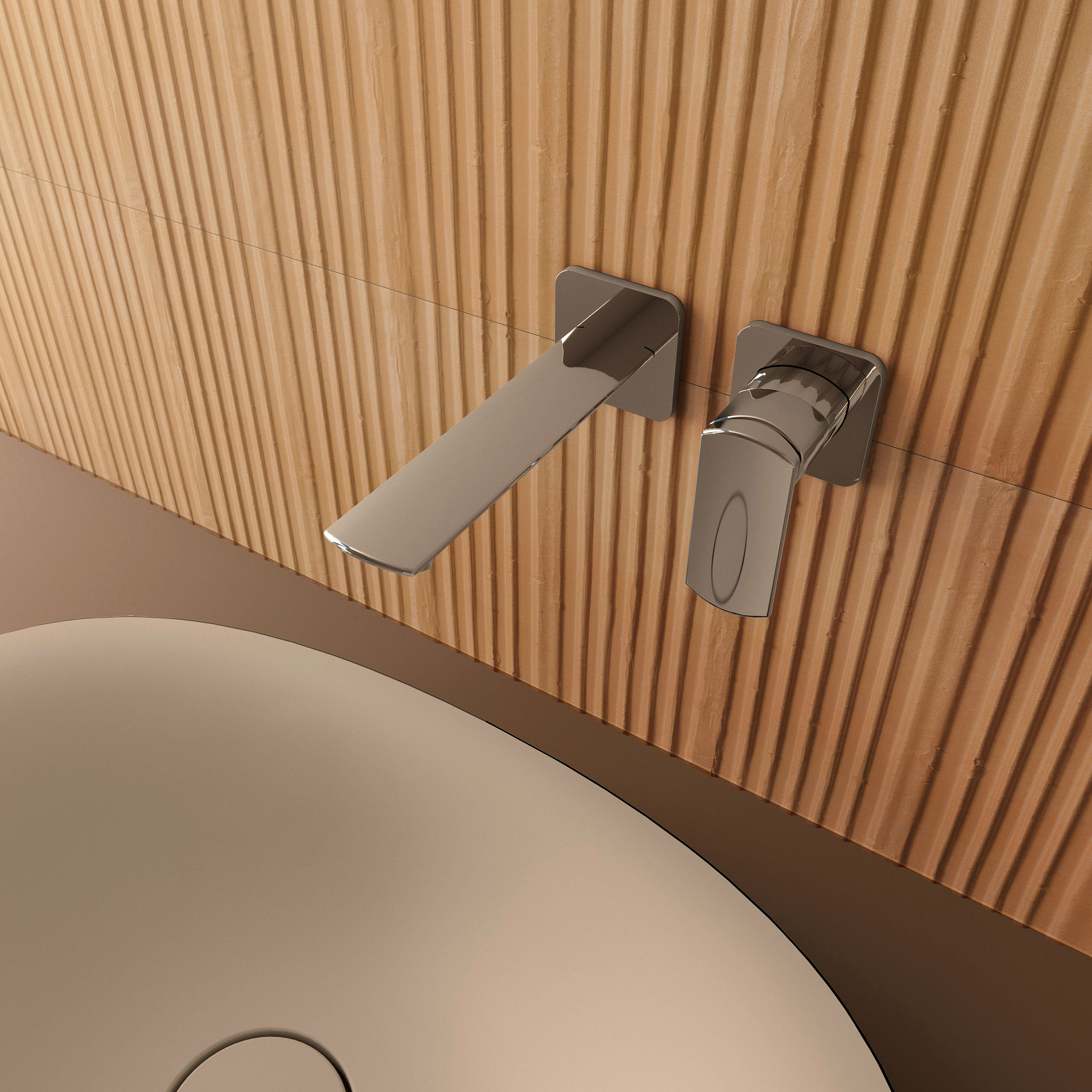 The Varda Basin 2H Wall Mounted Tap Set 