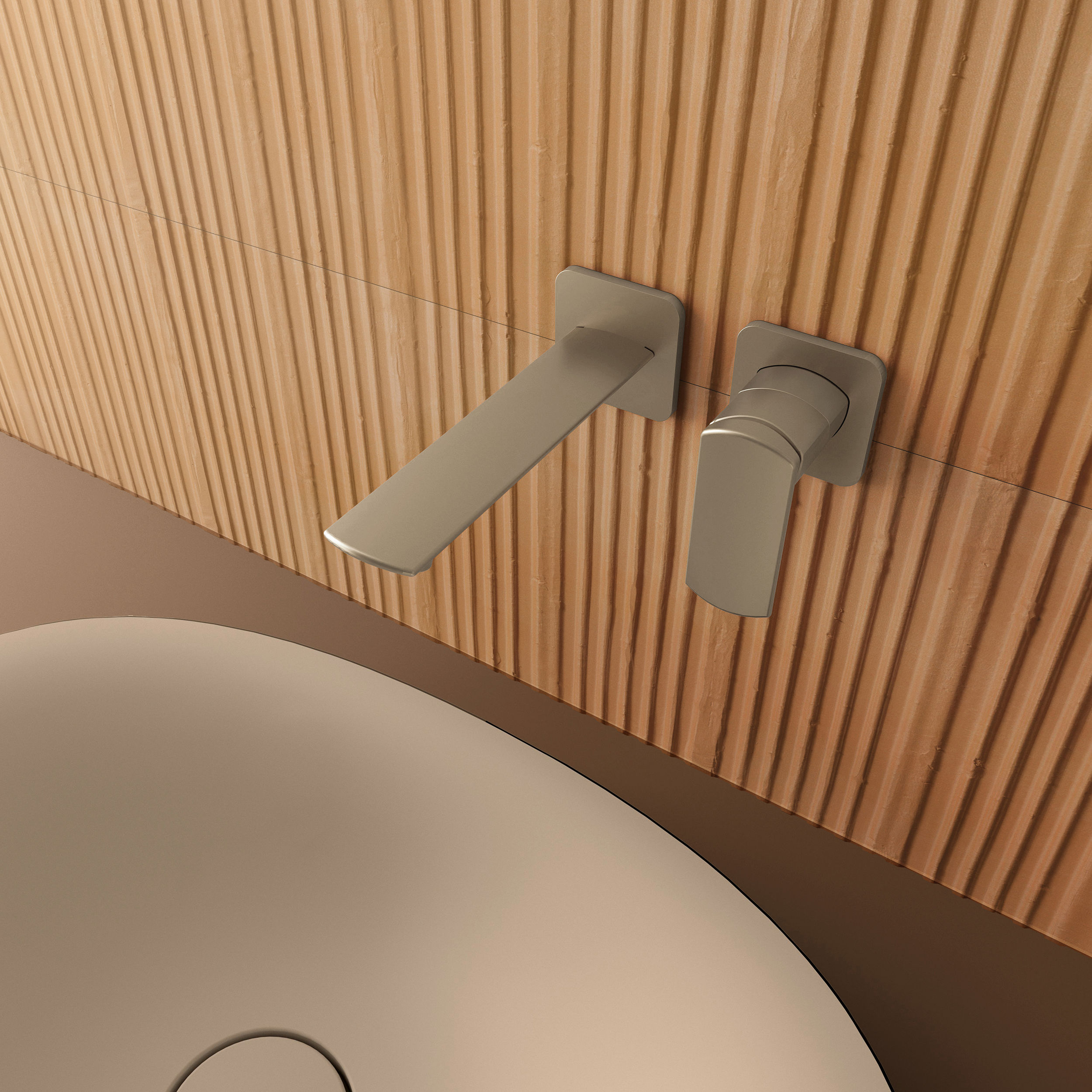 The Varda Basin 2H Wall Mounted Tap Set 