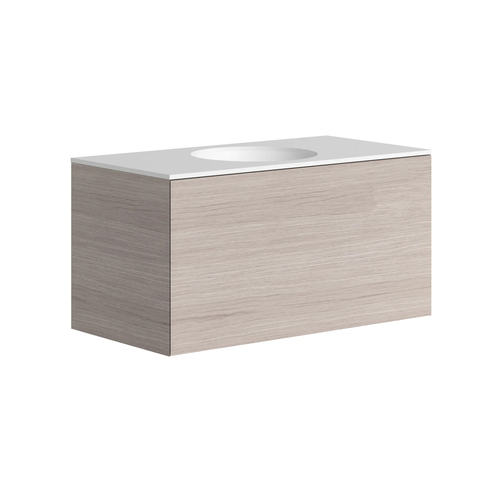 The Ellery Washbasin Push Open Unit 900x450mm with Integrated Circle Basin