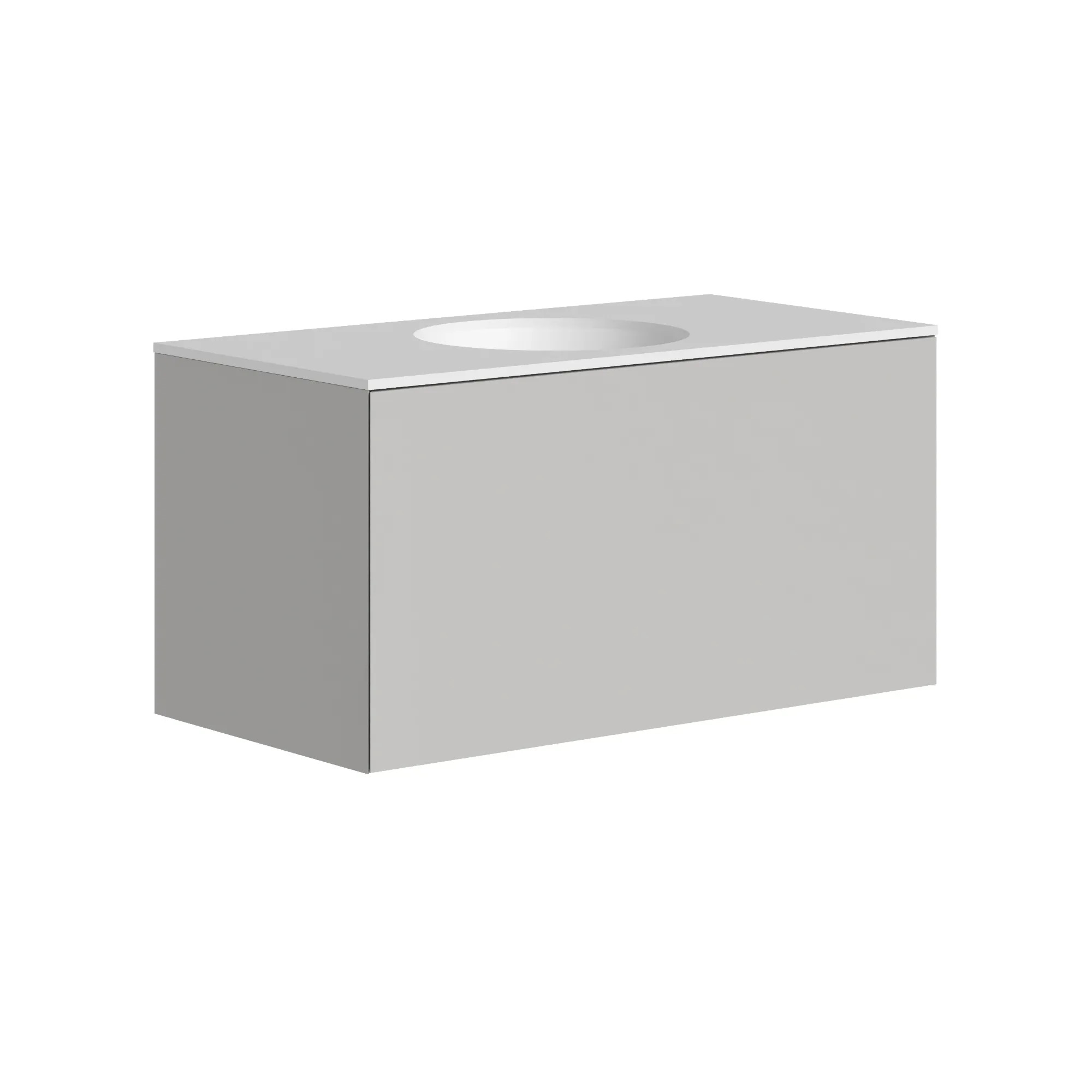 The Ellery Washbasin Push Open Unit 900x450mm with Integrated Circle Basin